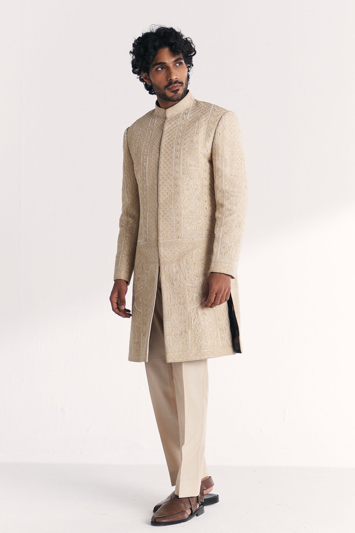 Rustom Ivory Achkan Set
