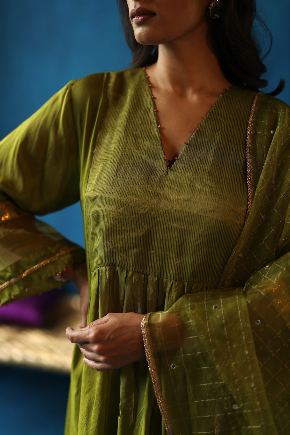 Green Jamun Kurta Set