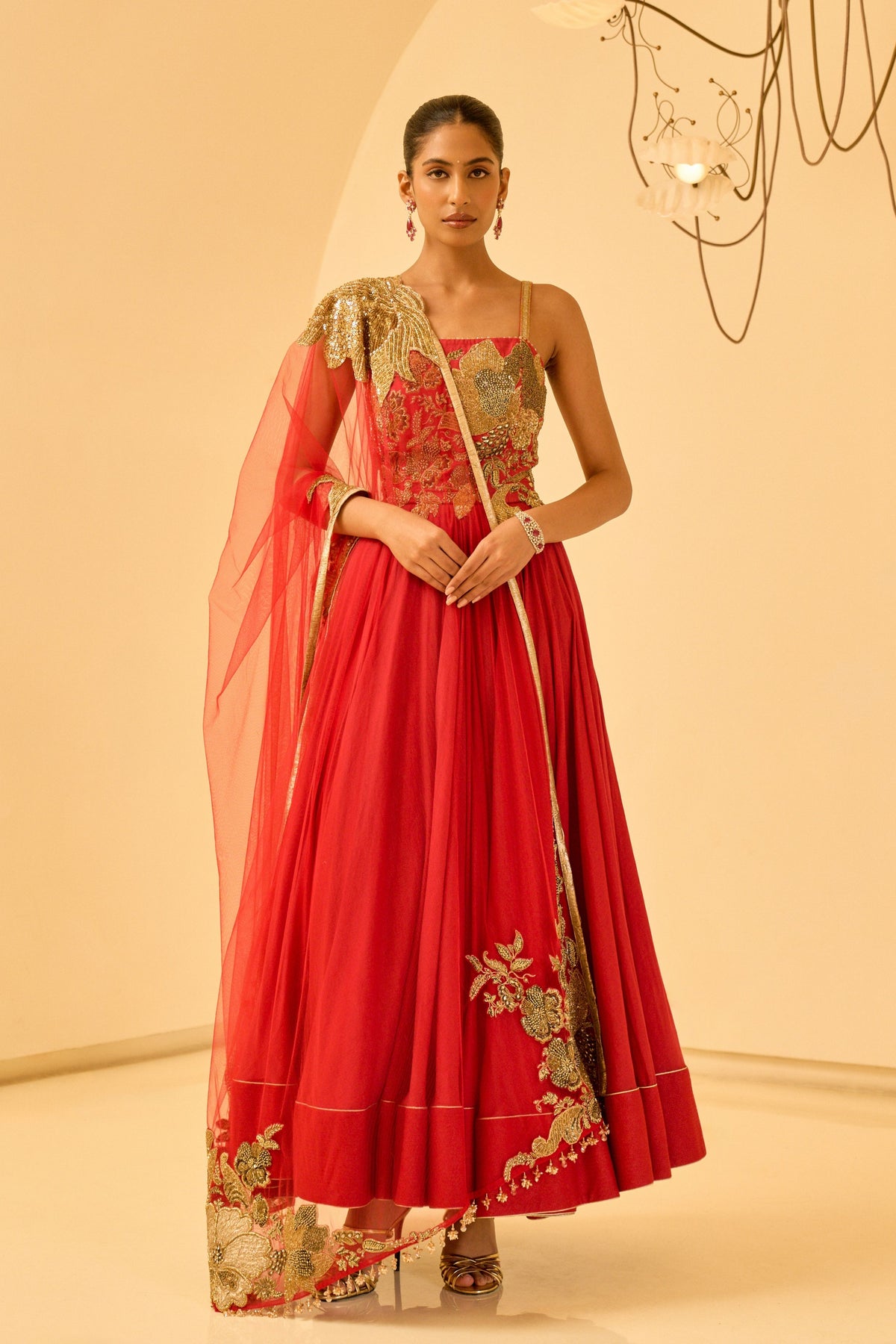 Floral Anarkali Set