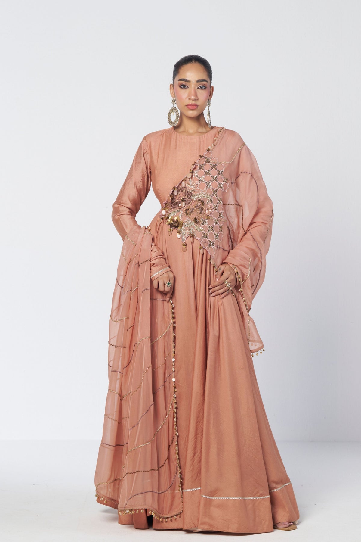 Biscoff Anarkali Set