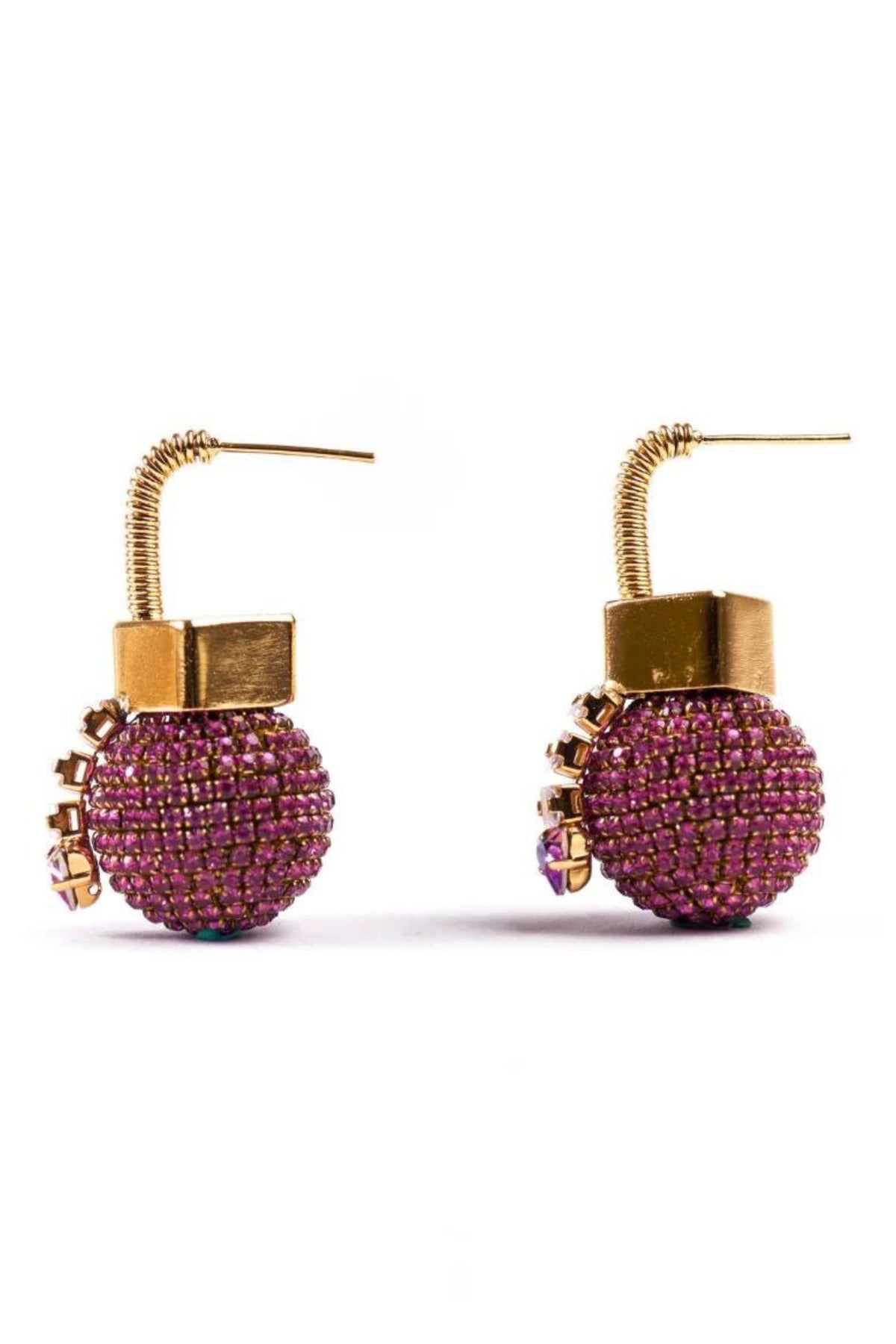 Orb Lock Earrings In Gold