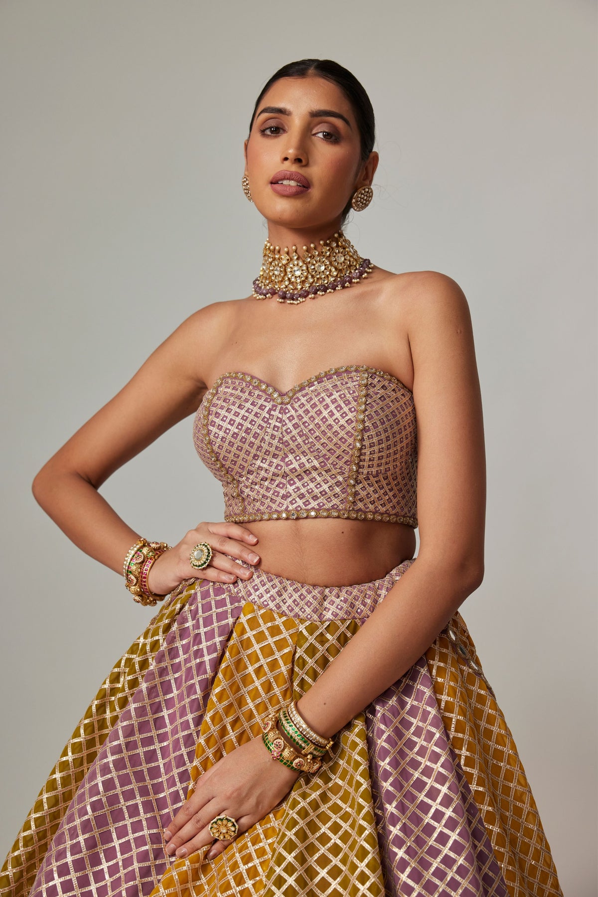 Mustard Multicolor Lehenga Set
