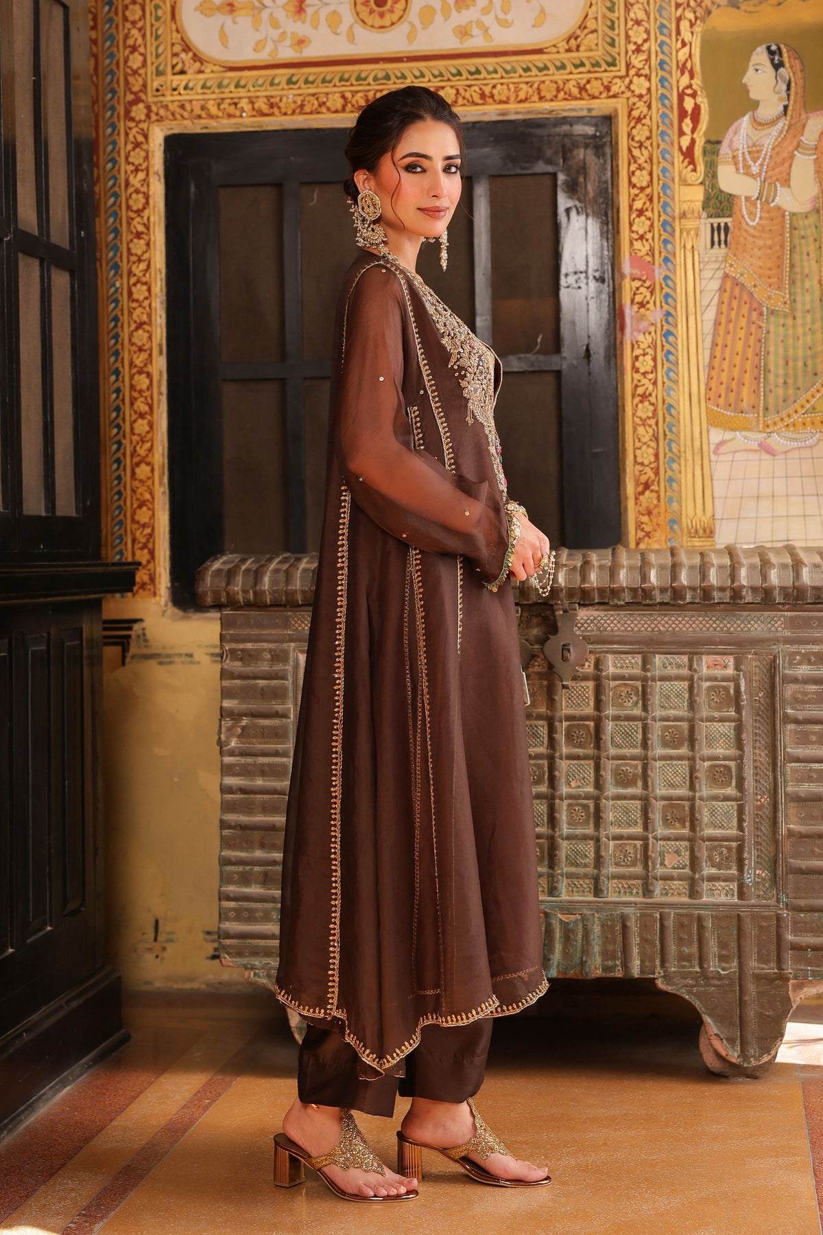 Ahista Brown Kurta Set