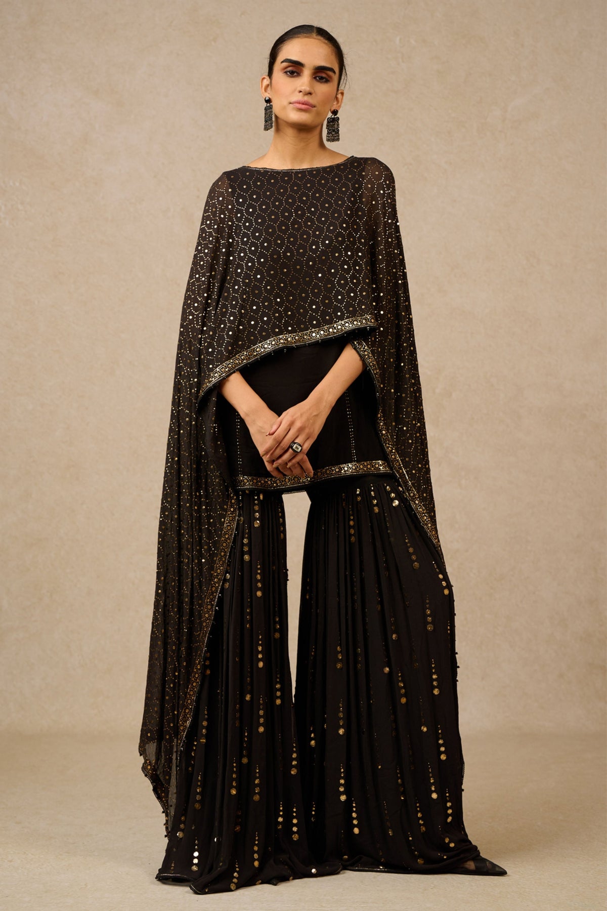 Black Mukaish Sharara