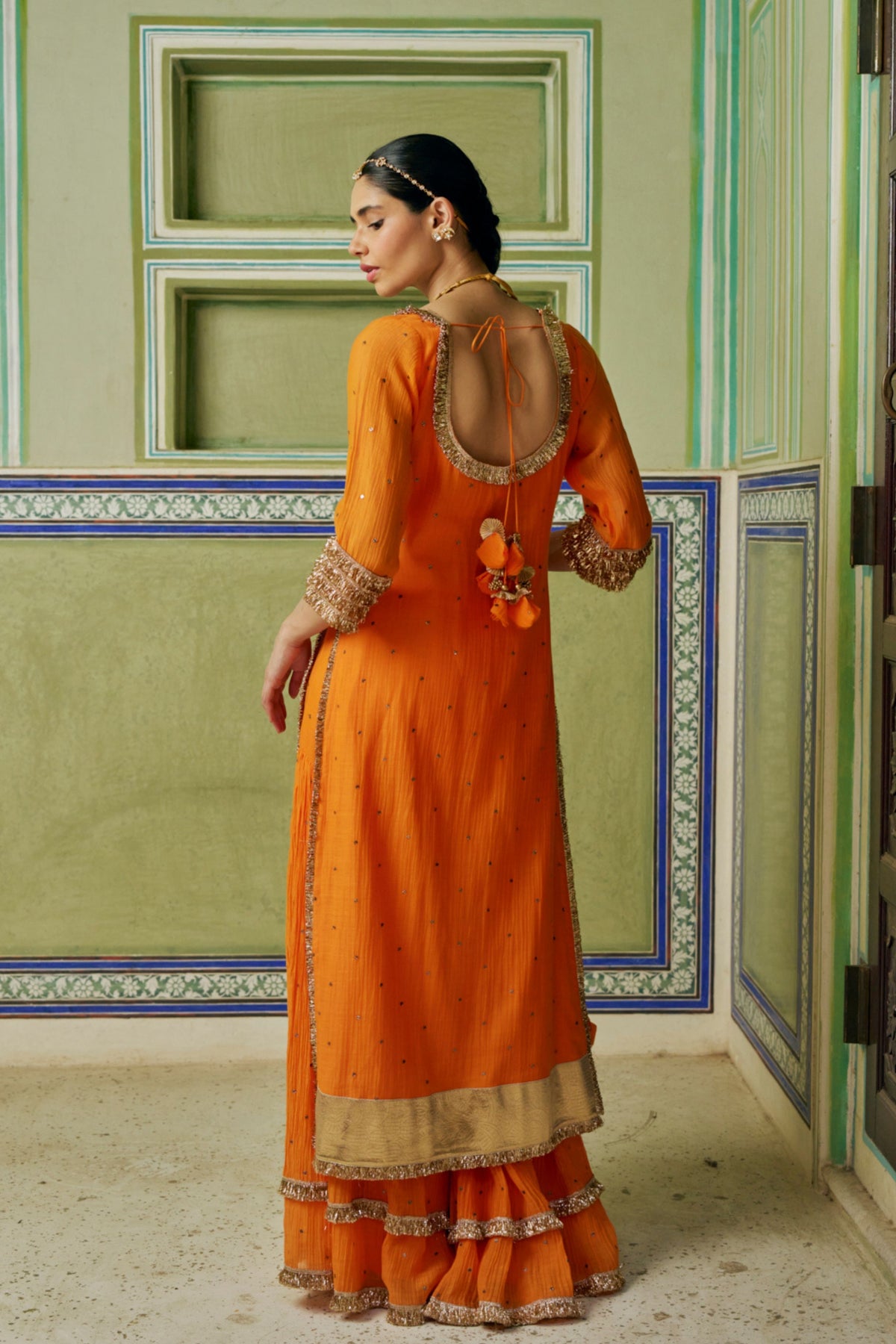 Saffron Straight Kurta Set