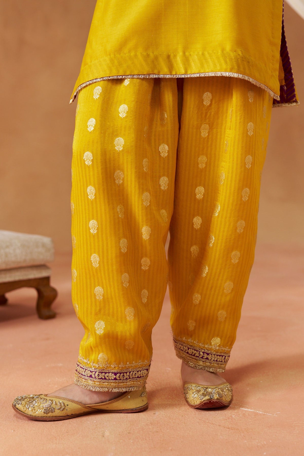 Adeela Mustard Kurta Set