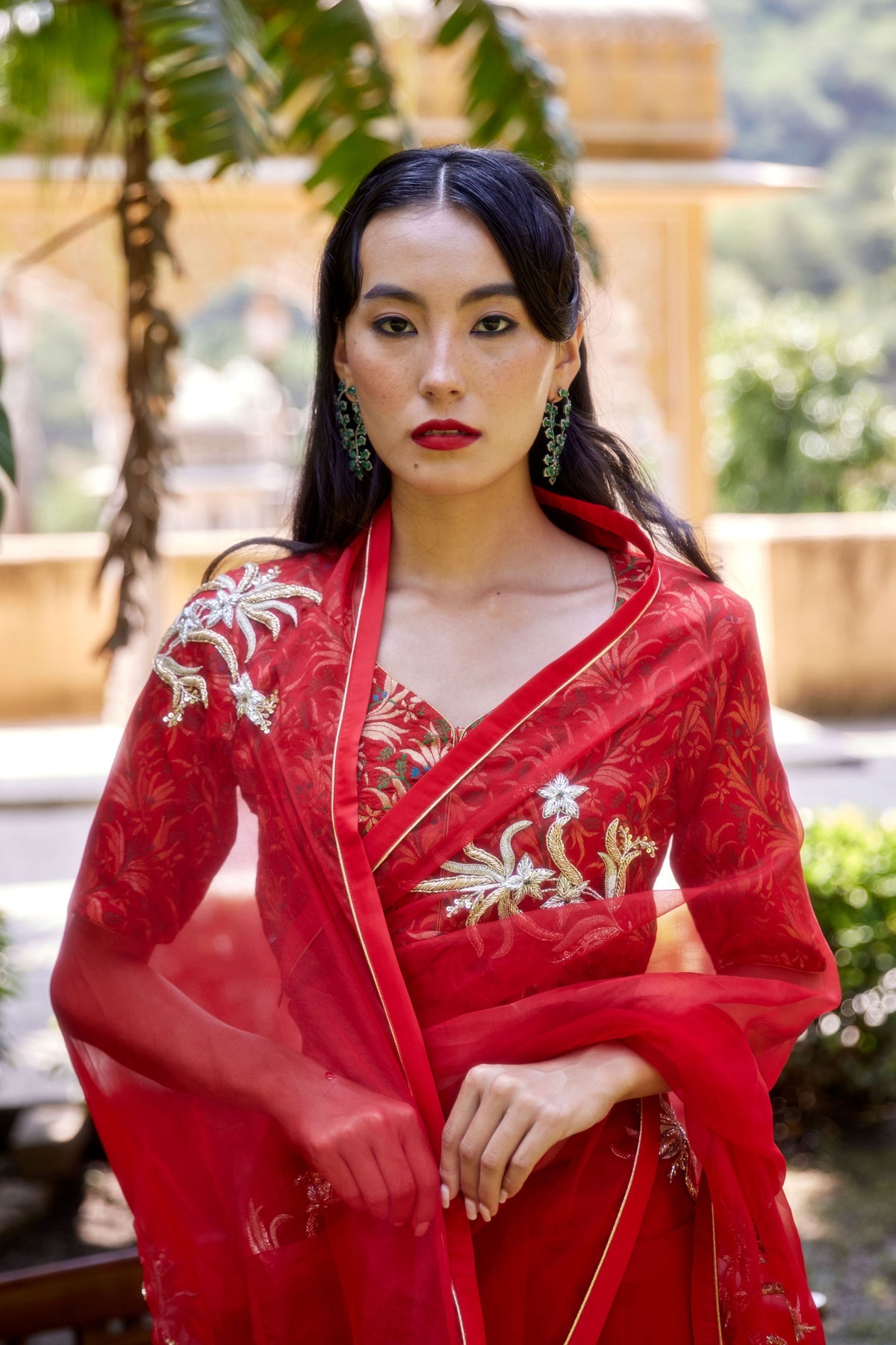 Akshara Red Saree