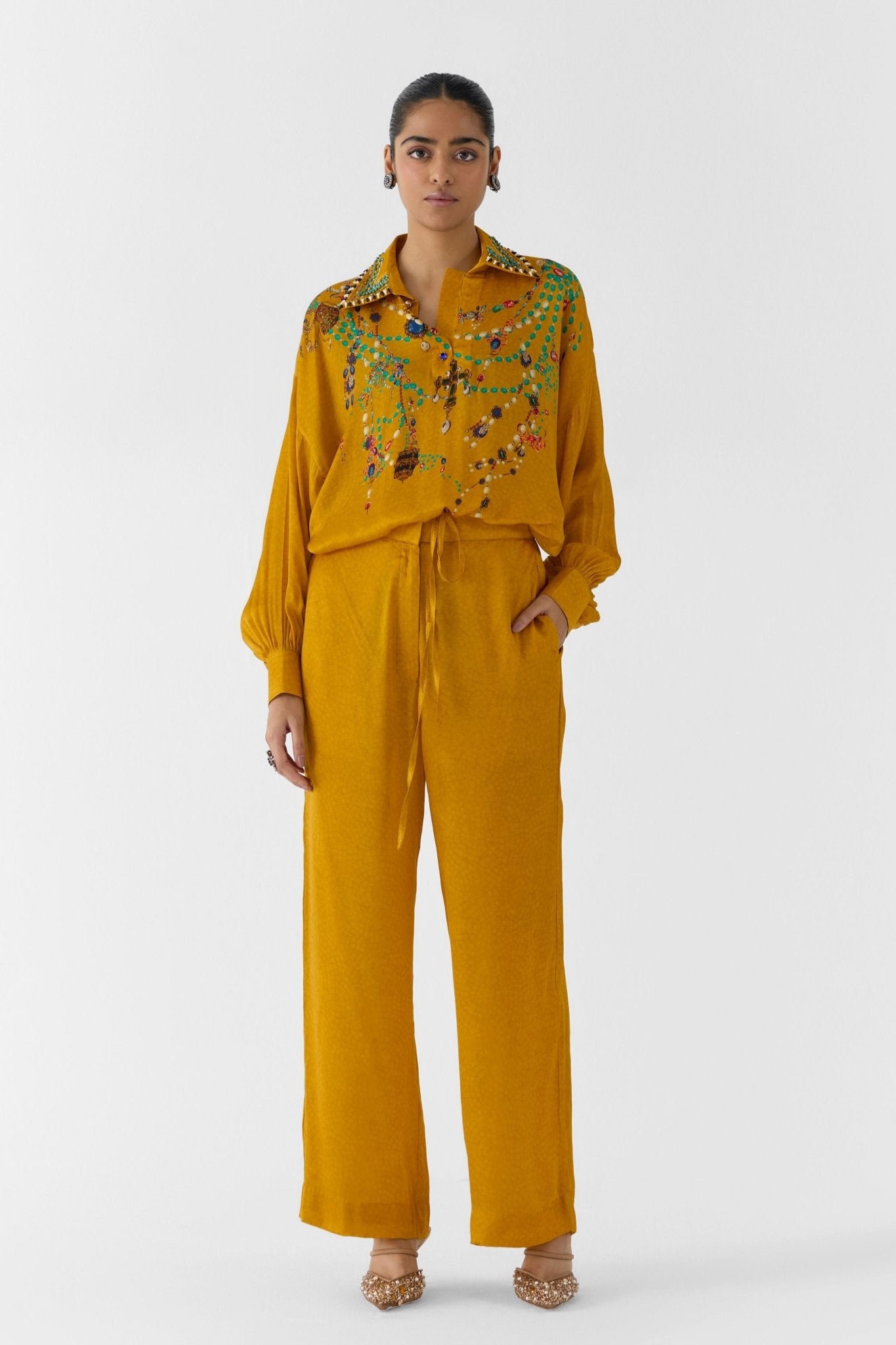 Maharani Mustard Co - ord Set - Studio Rigu - Elahe
