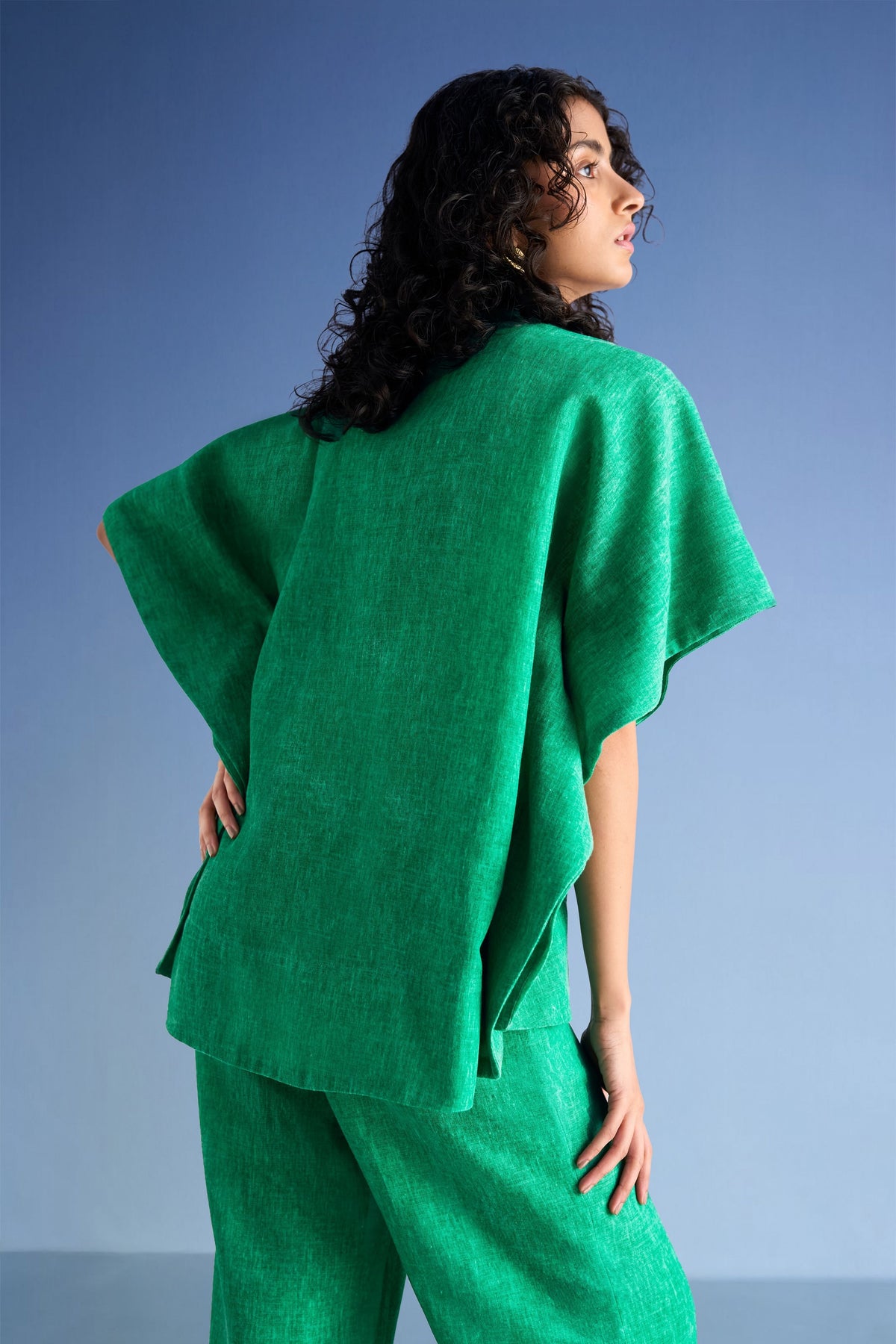Green Kaftan Top