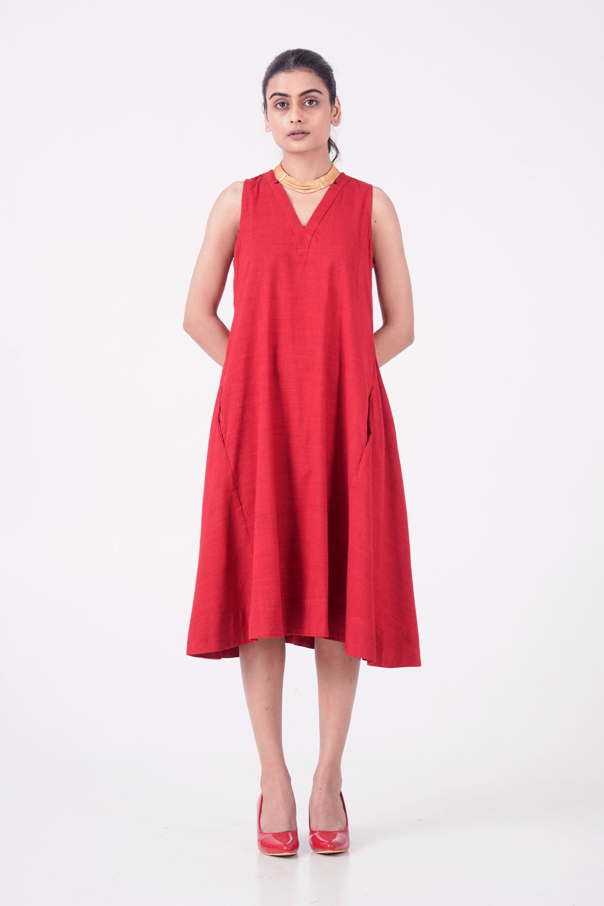 Twist Red Dress