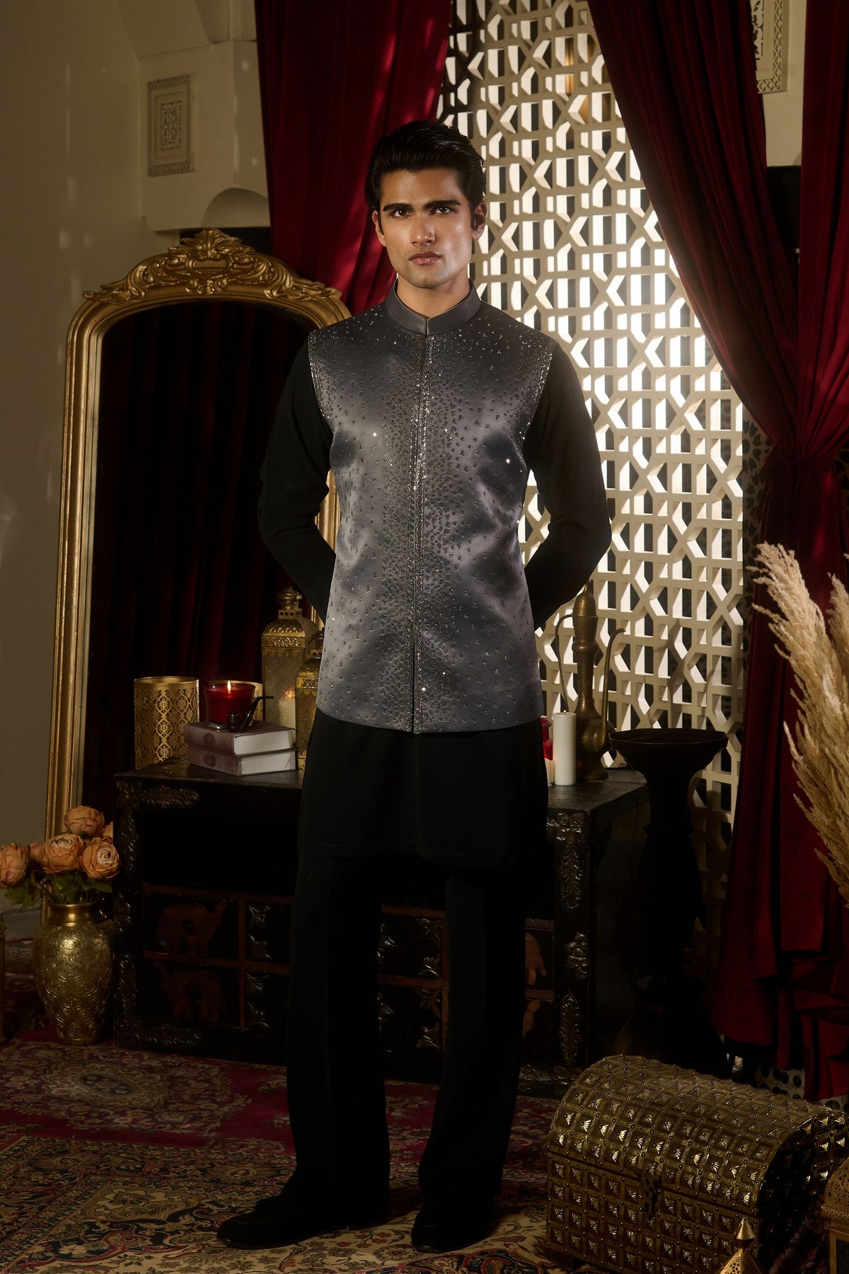 Halo Nehru Jacket Set