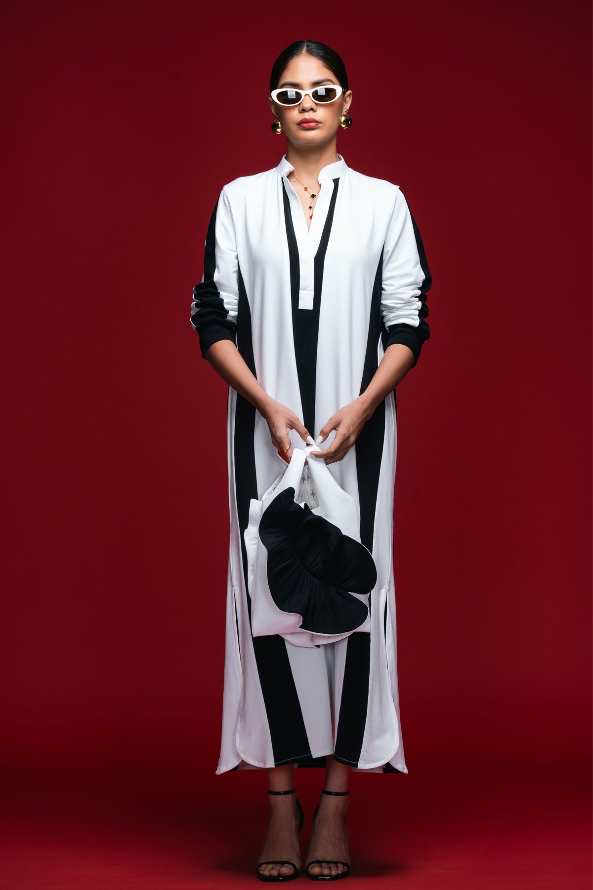 Quiet Intervals Monochrome Dress