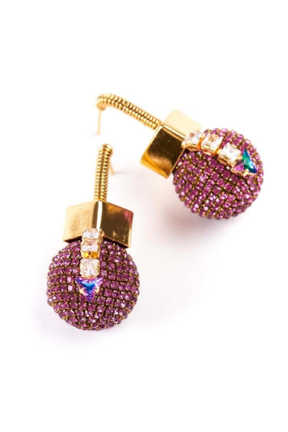 Orb Lock Earrings In Gold