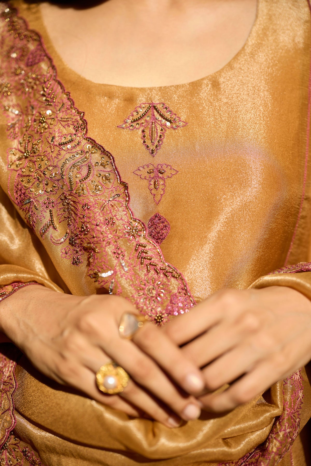 Mustard Dhara Kurta Set