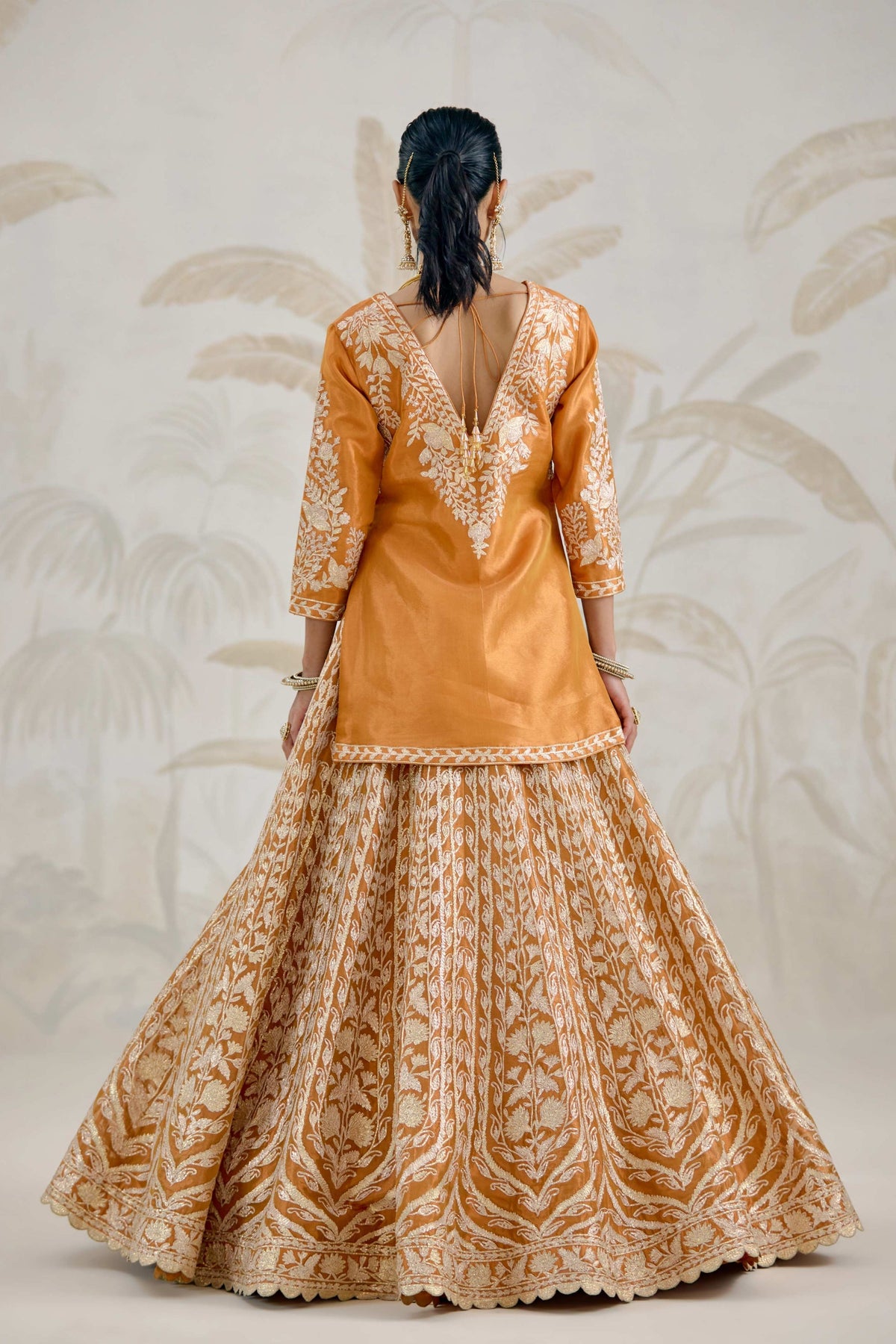Burnt Orange Lehenga Set