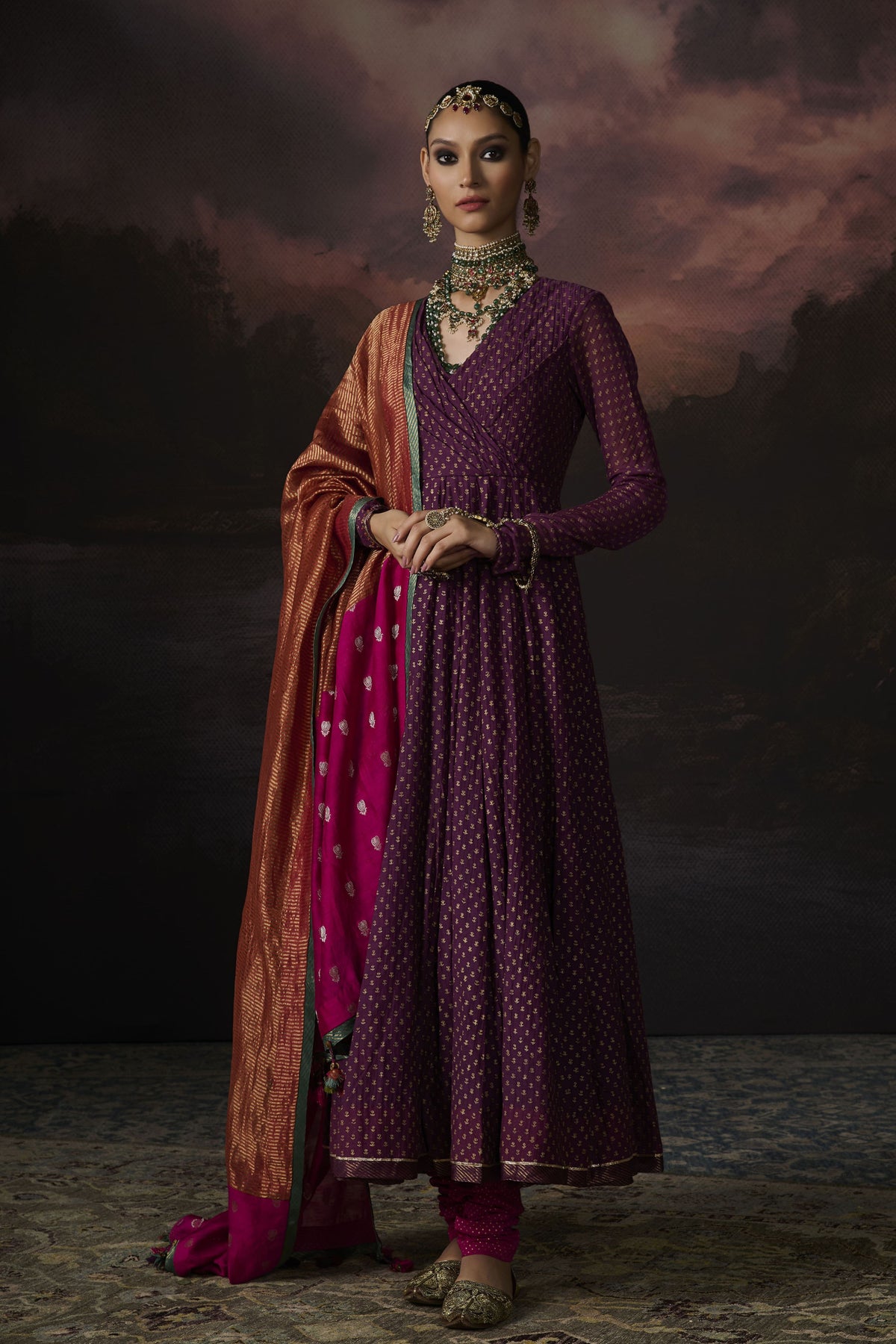 Abeer Gilet Anarkali Set