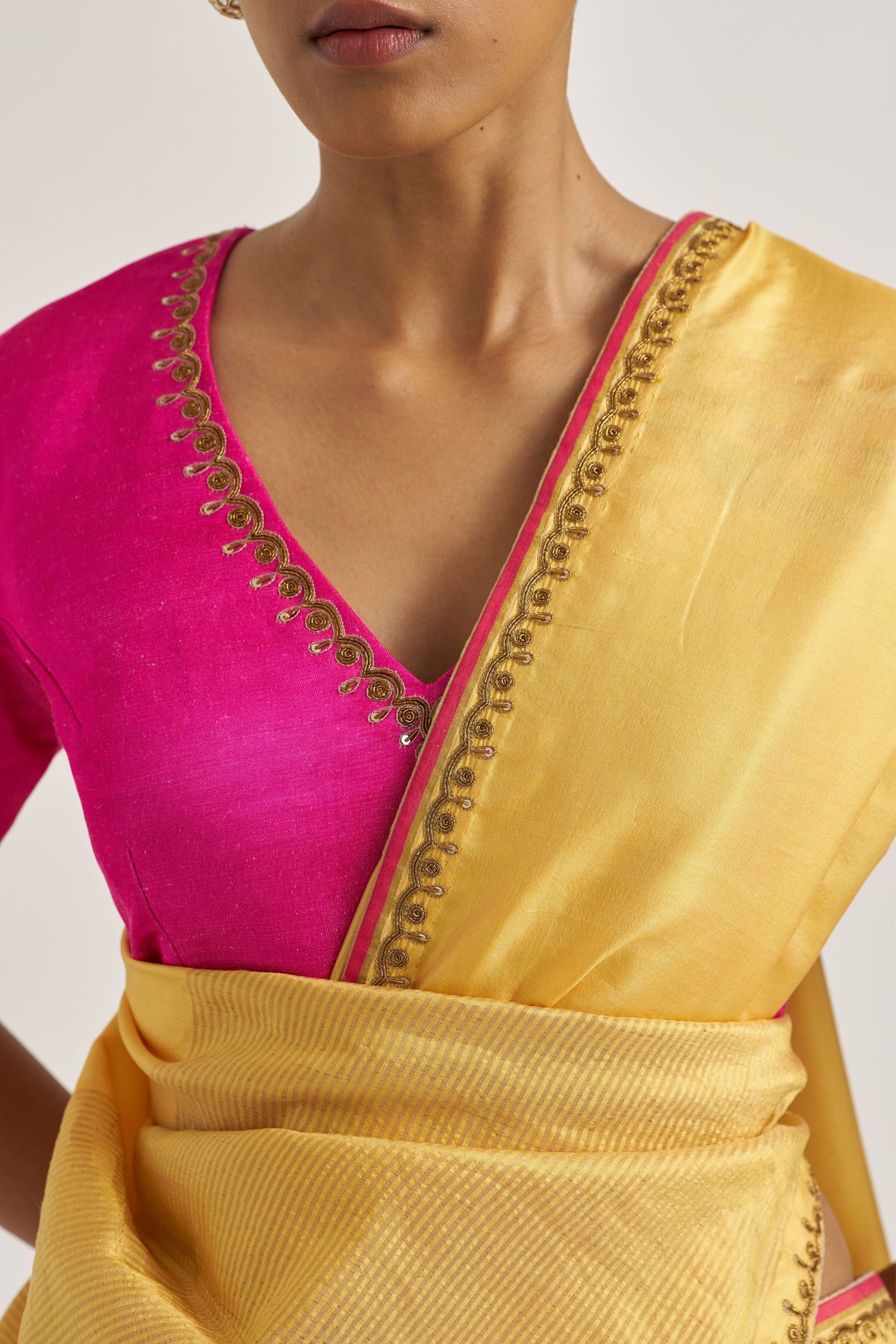 Madhavi Yellow Saree