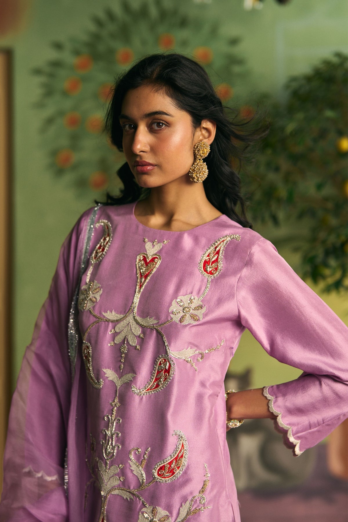 Lavender Garden Sharara Set