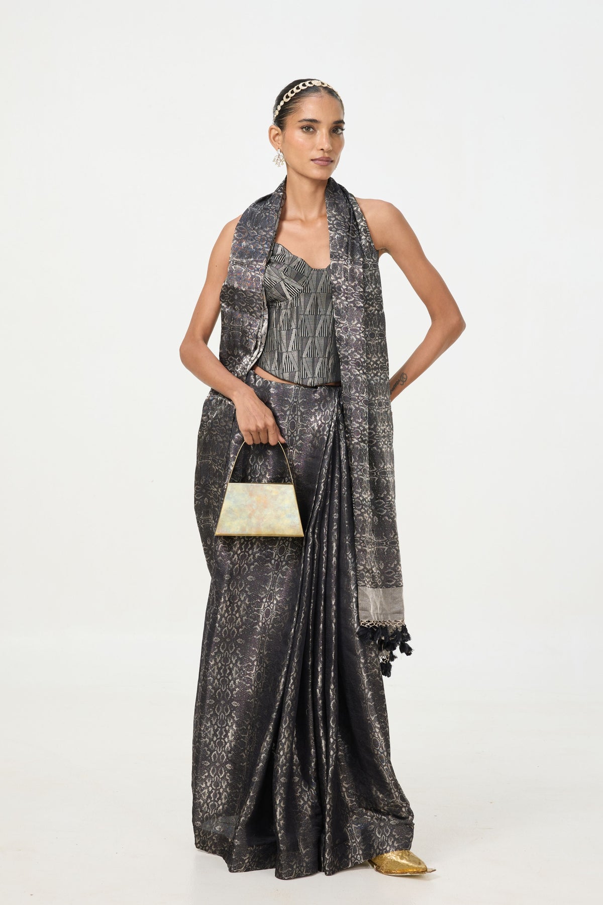 Noir Tissue Saree