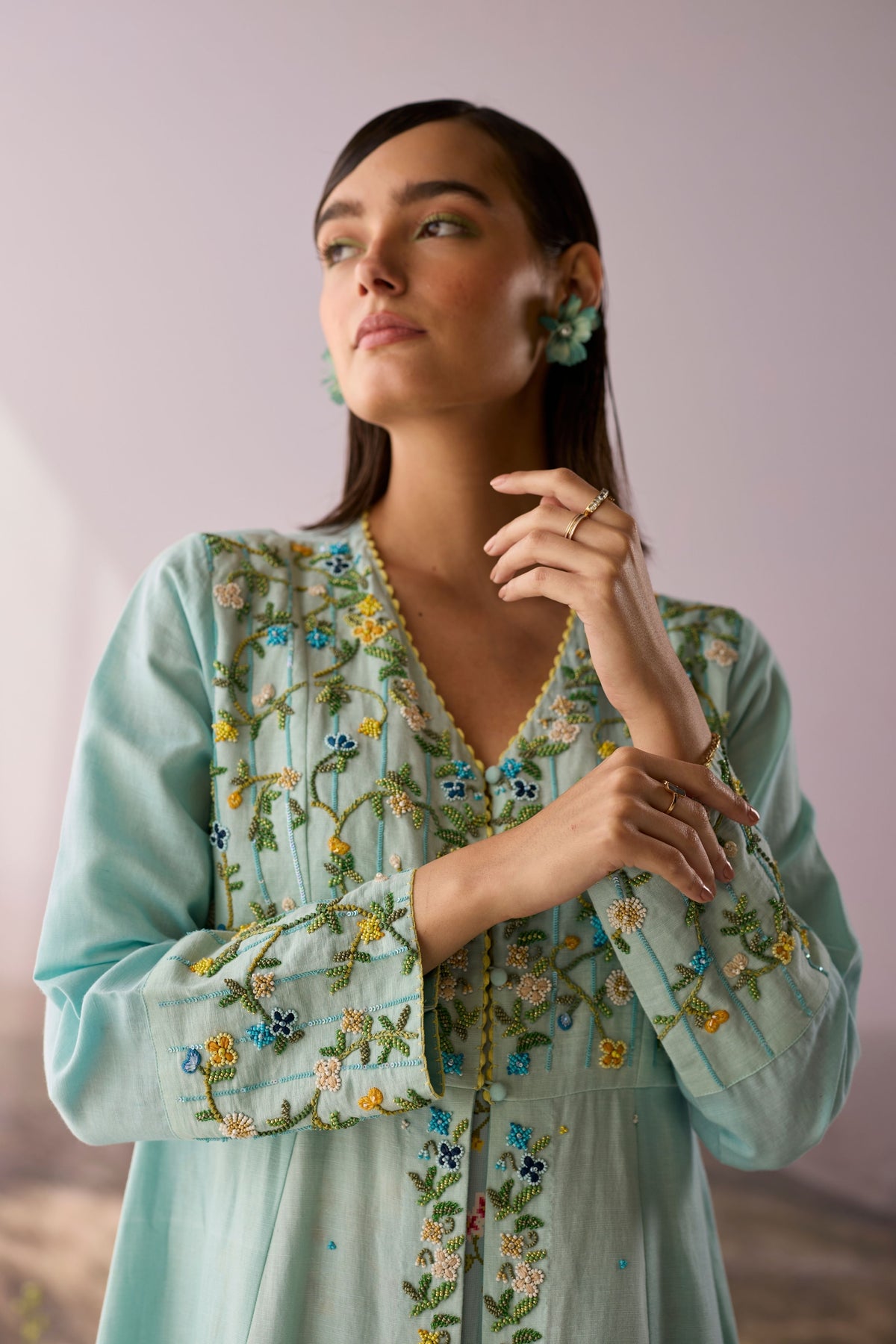 Azure Beaded Tunic