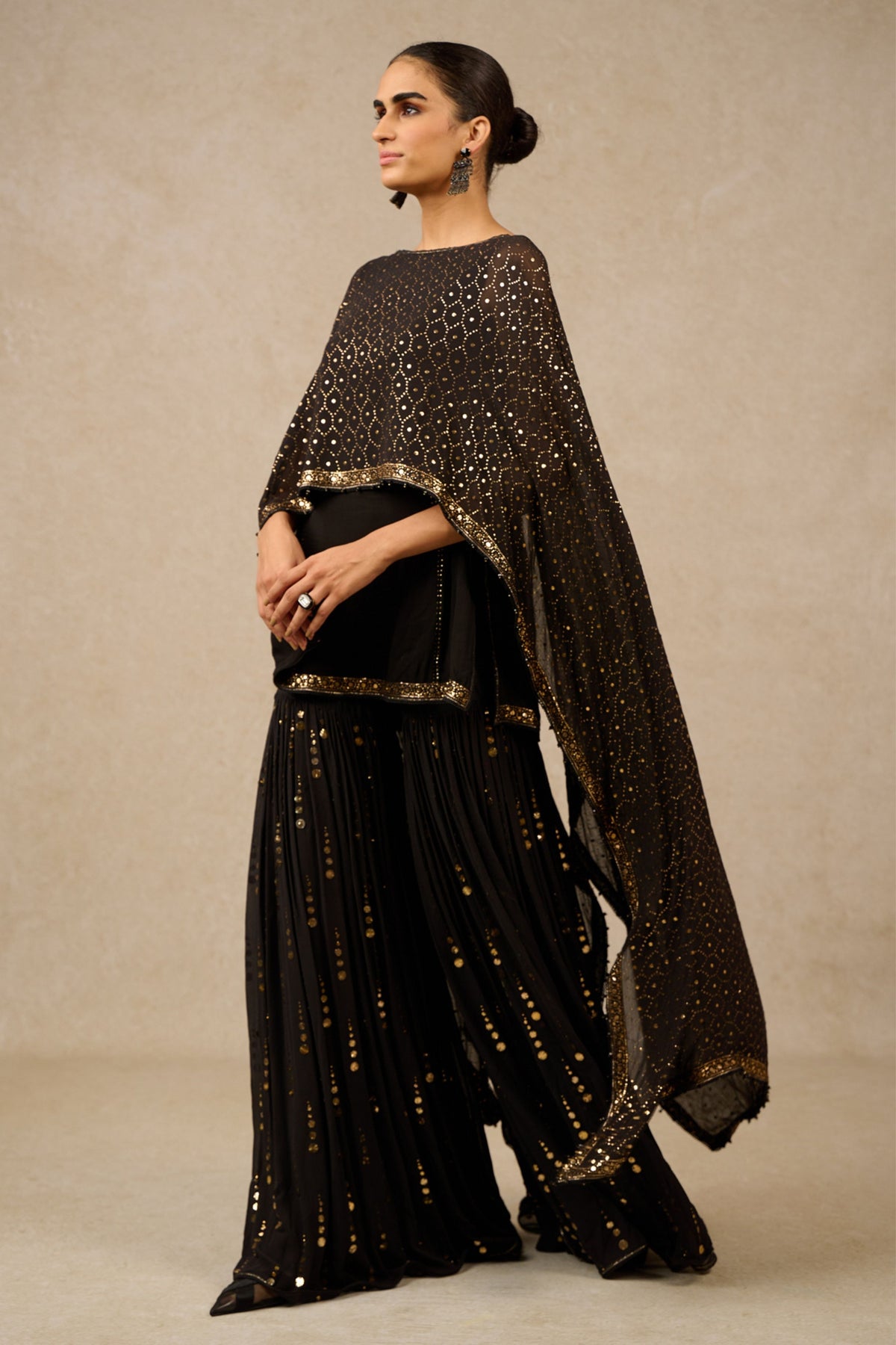 Black Mukaish Sharara