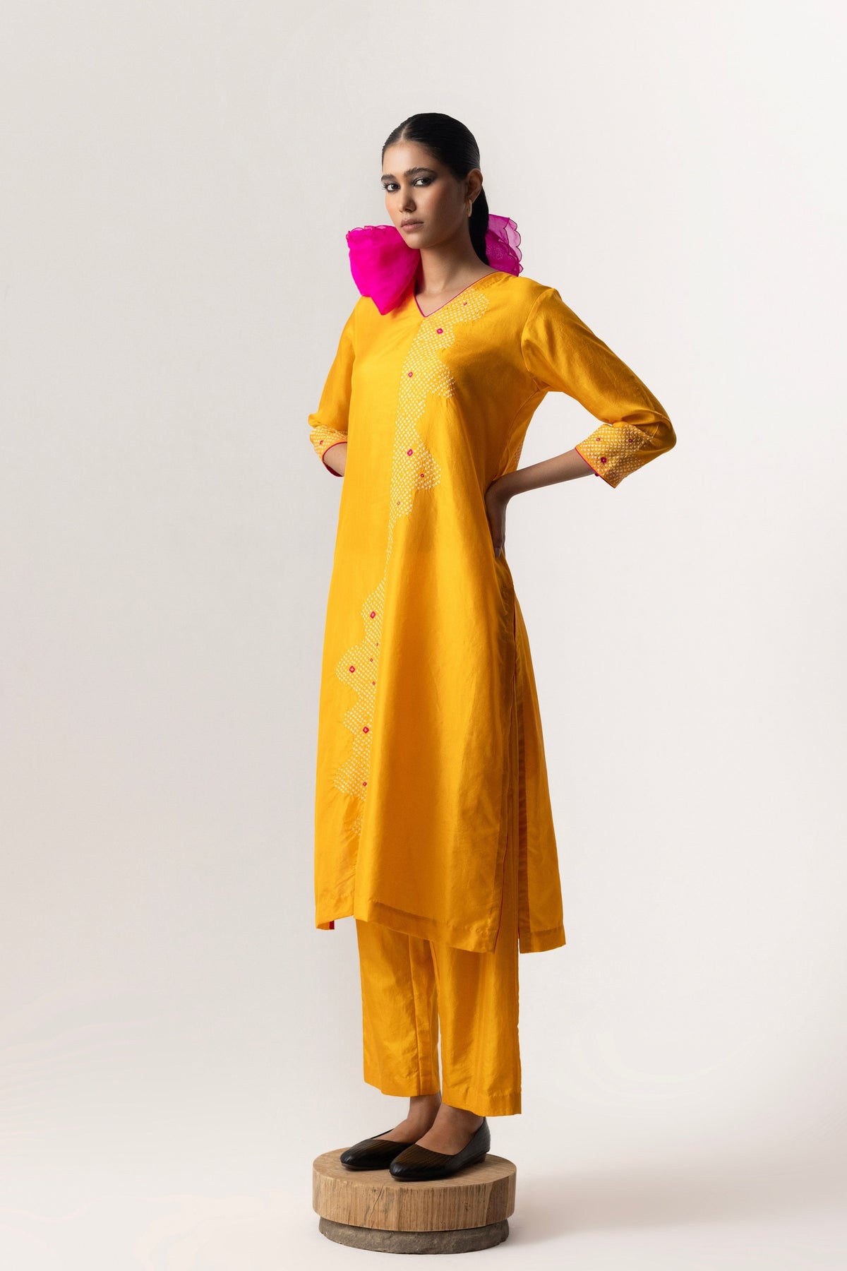Yellow Rani Abstract Kurta Set