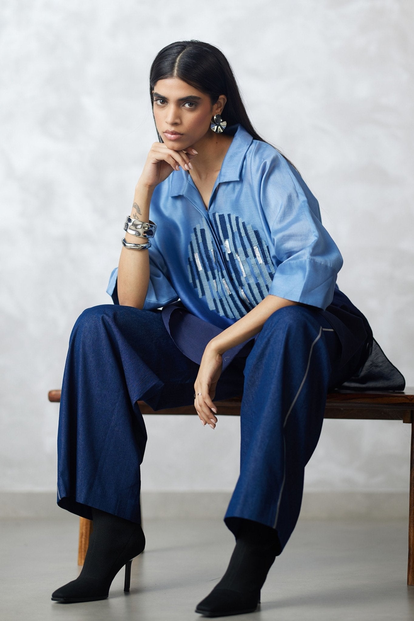 Ombre Circle Motif Co - ord Set - Nachiket Barve - Elahe