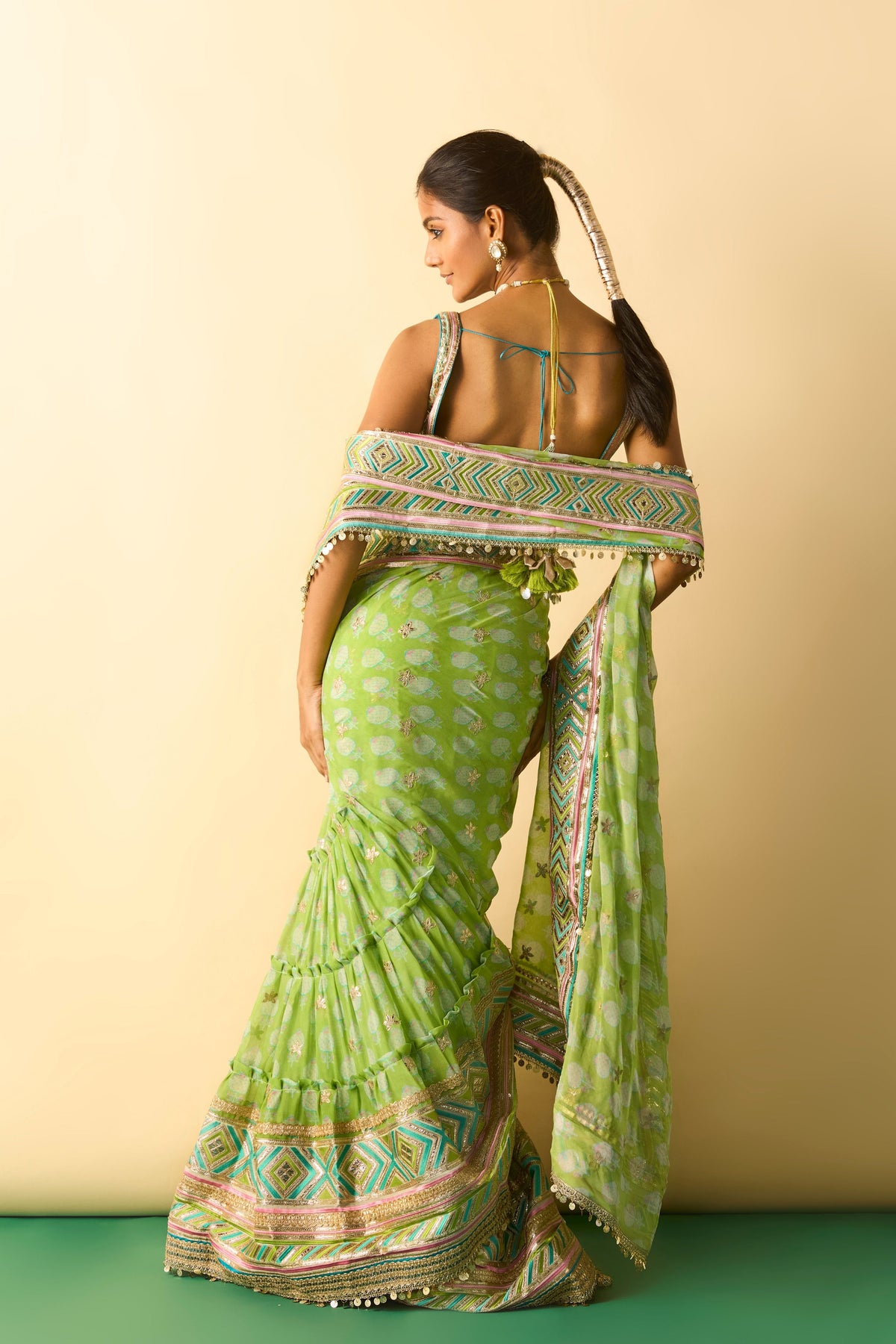 Jasleen Draped Saree Set
