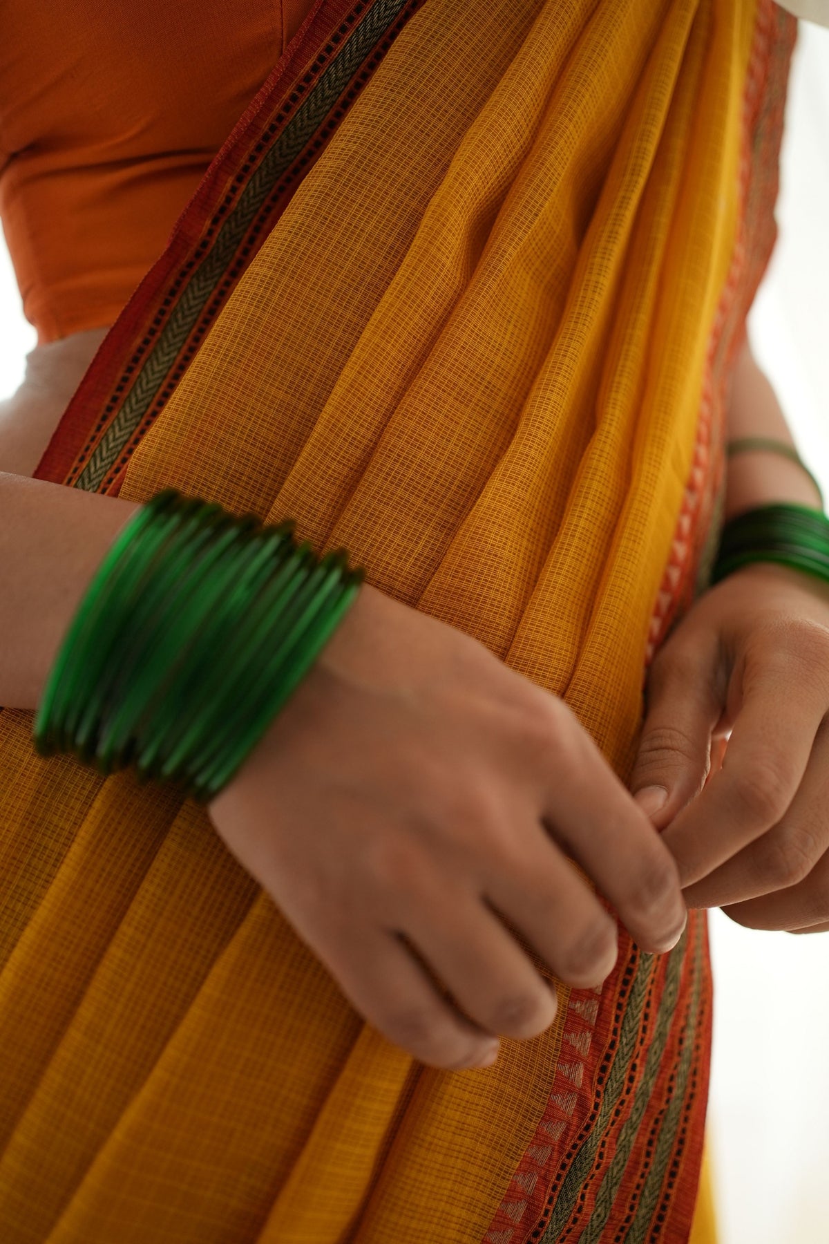 Pratima Cotton Grace Yellow Saree