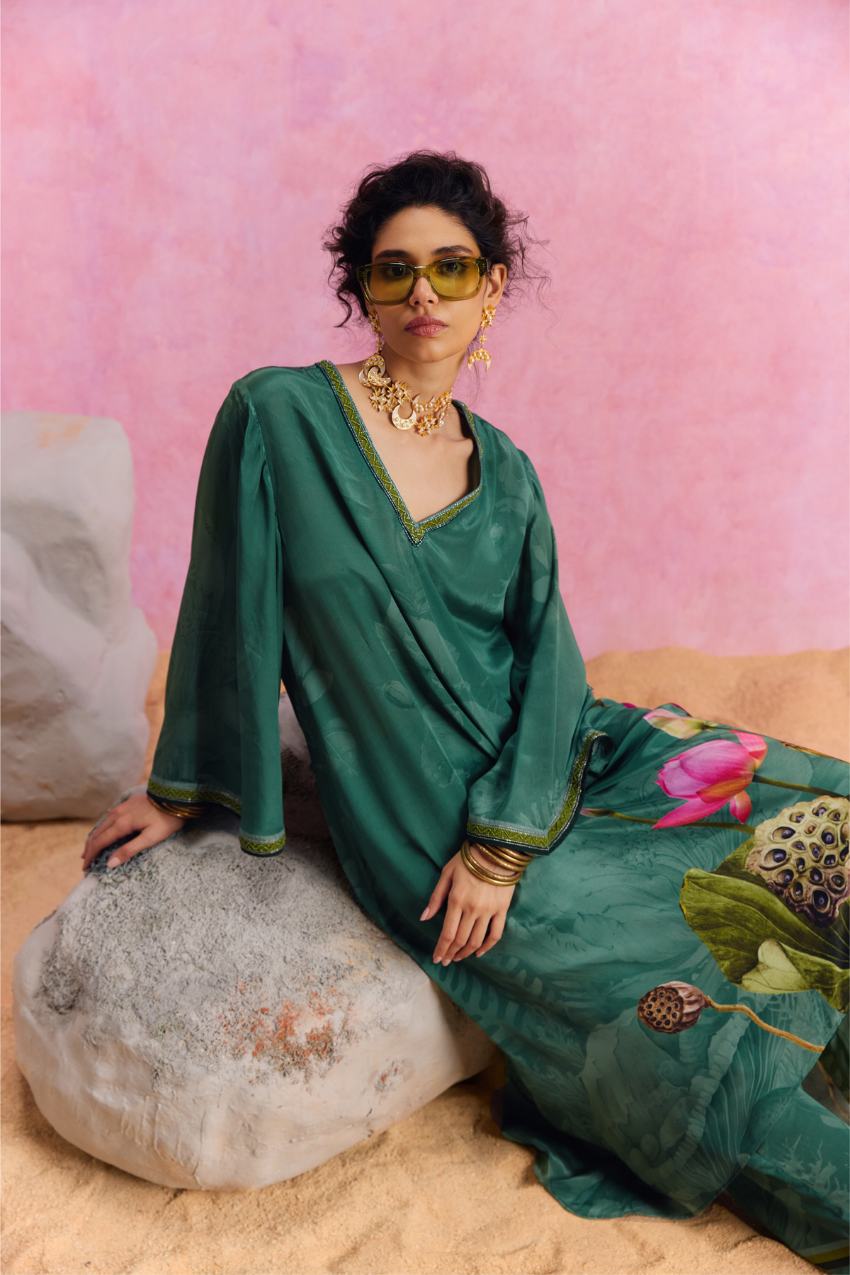 Green Luciana Kaftan Set