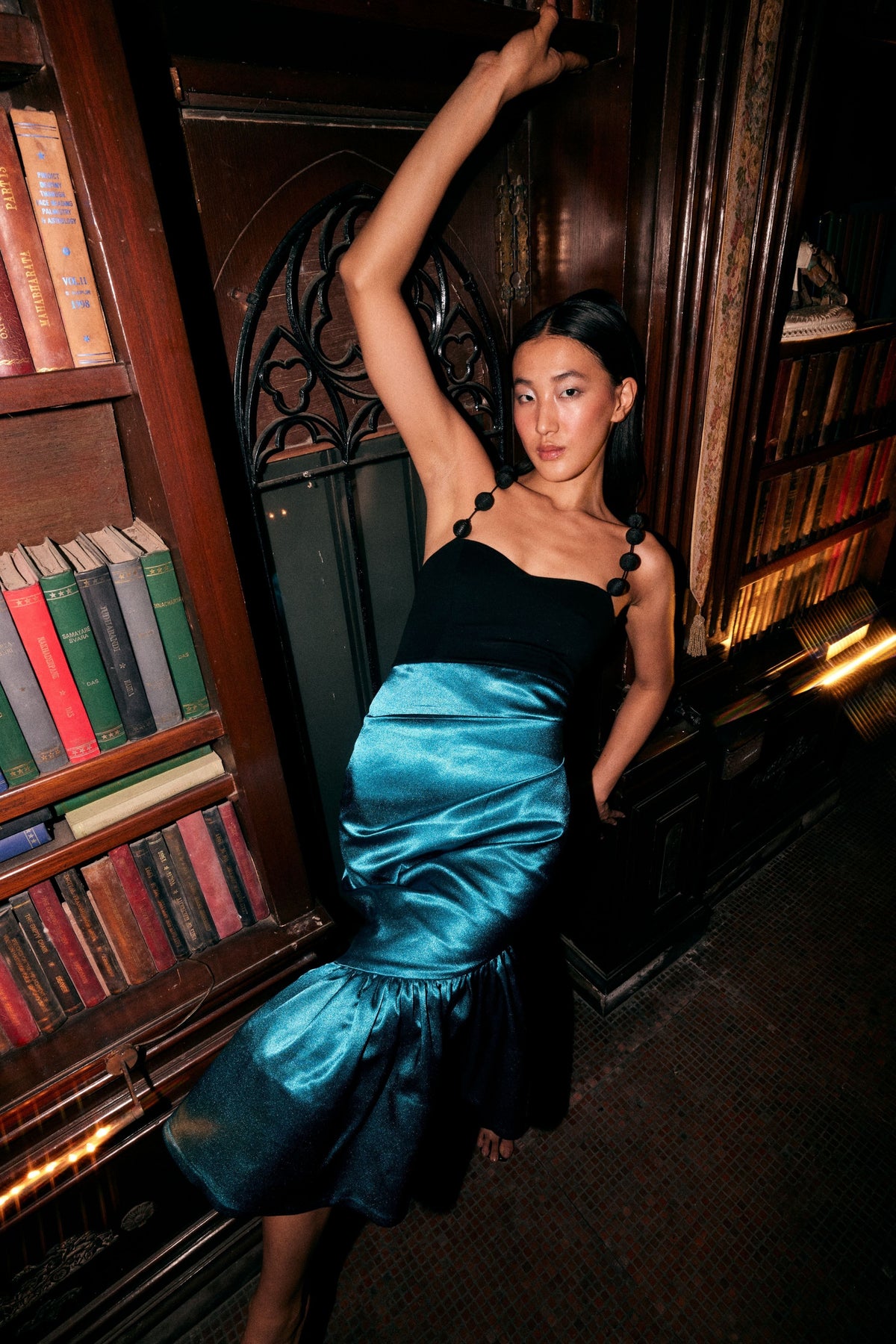 Green Satin Cocktail Dress