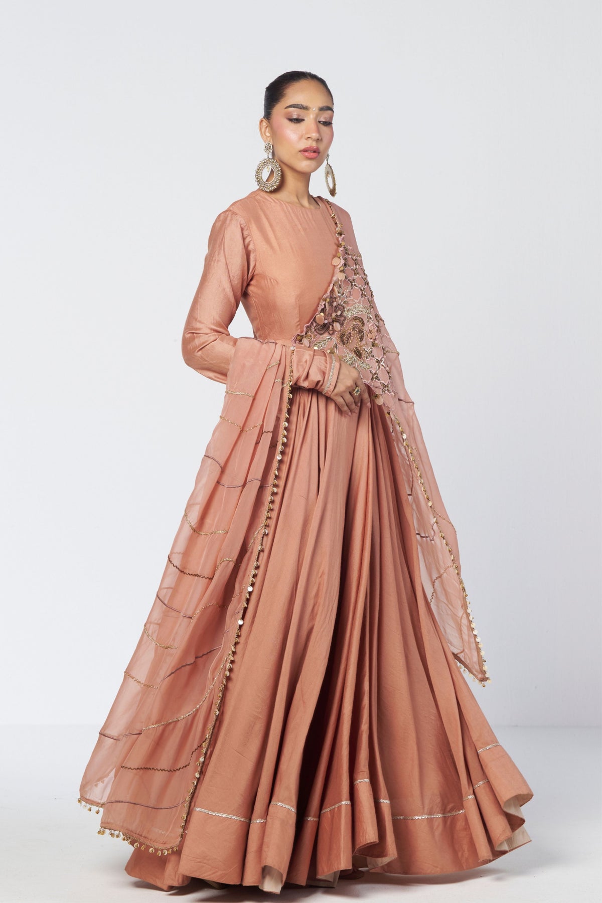 Biscoff Anarkali Set