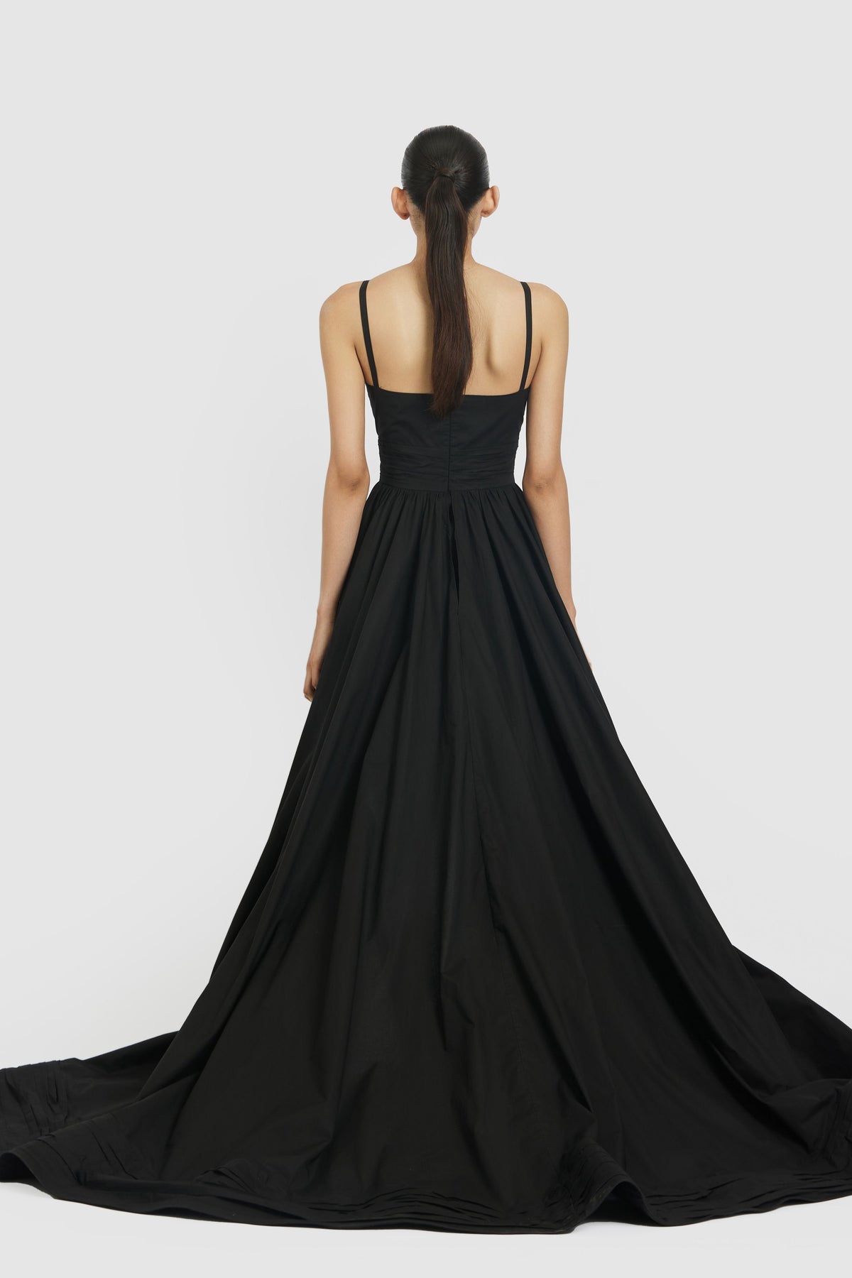 Black Romper With Overskirt