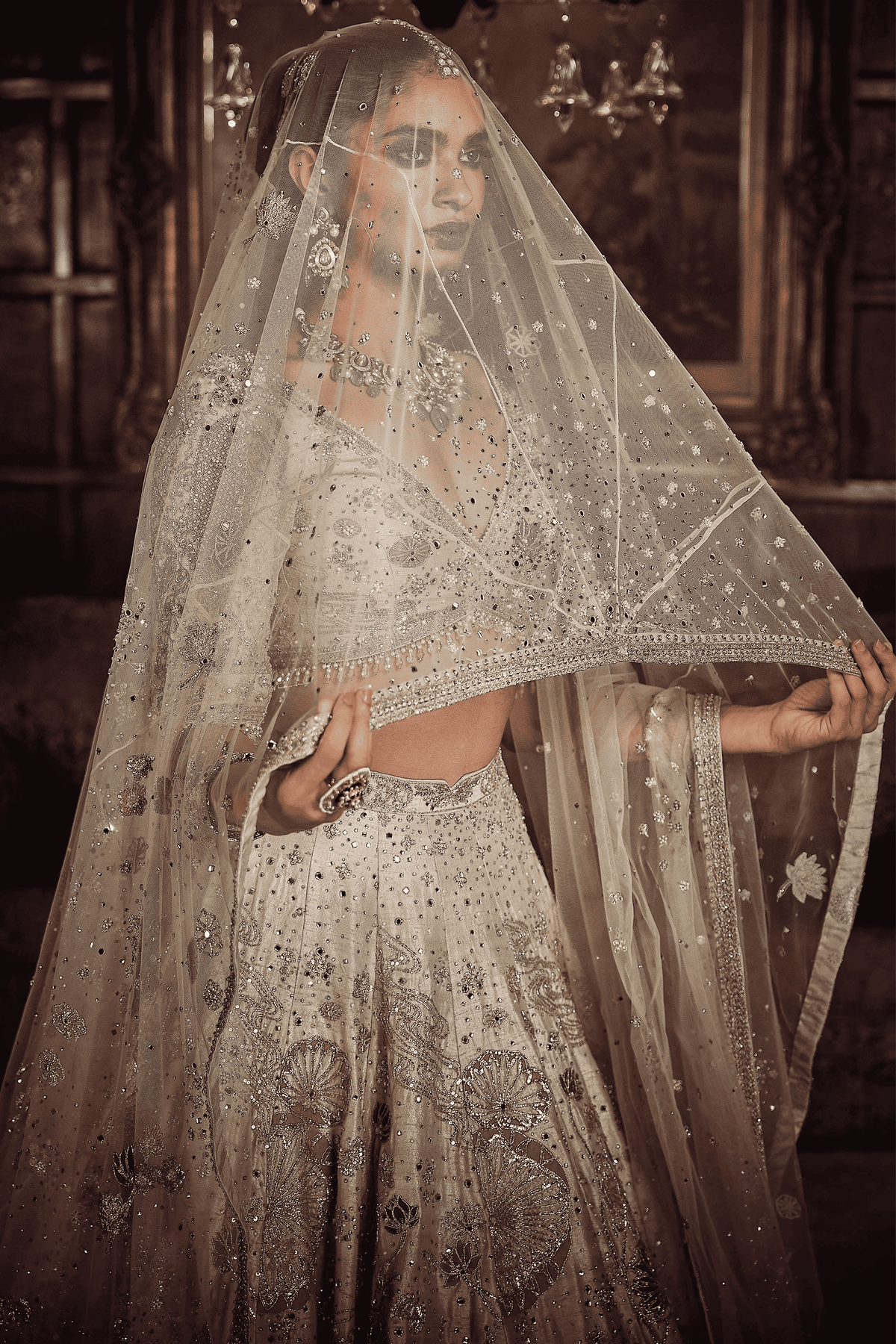 Kamalbagh Aurum Ekru Lehenga Set
