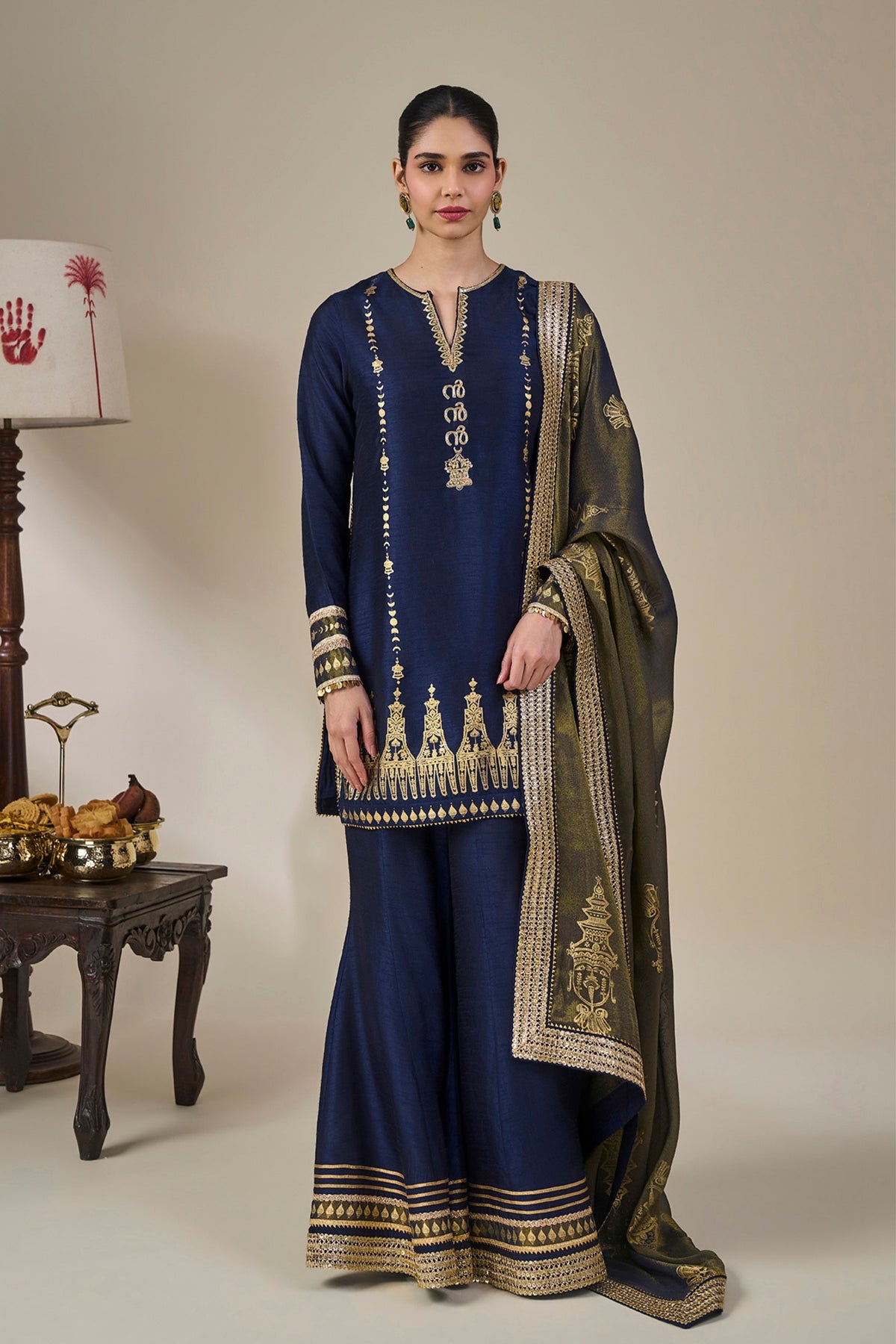 Blue Heirloom Moonfall Sharara Set