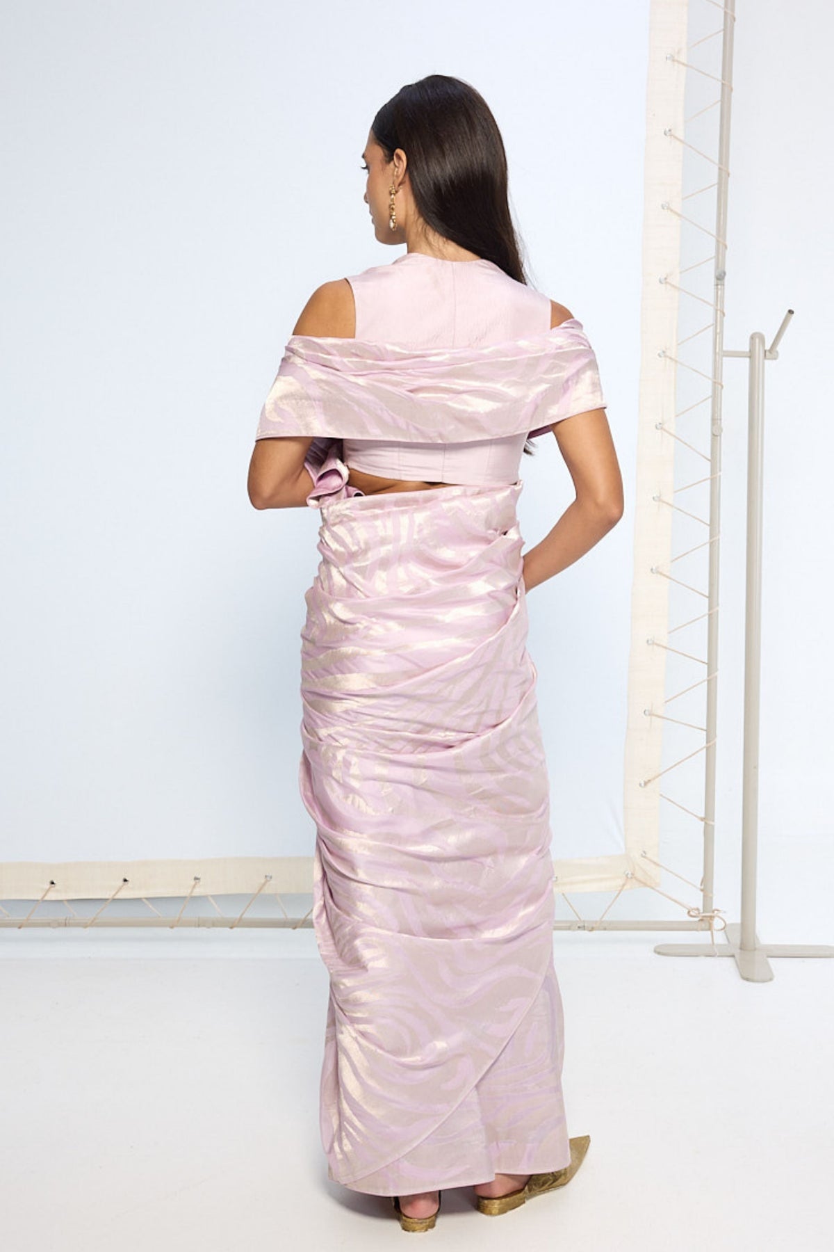 Handwoven Lilac Silk Saree