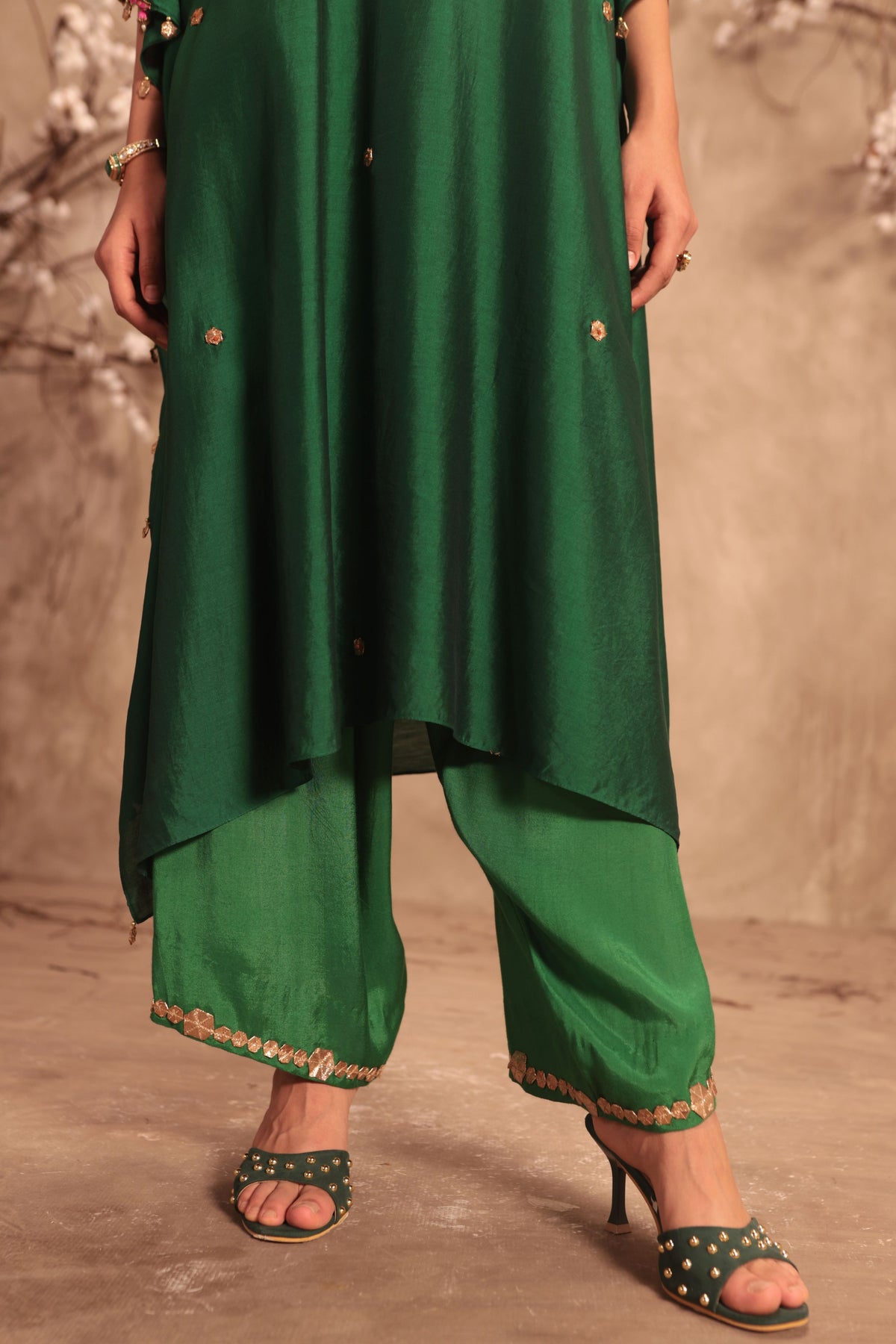 Green Kaftan Set