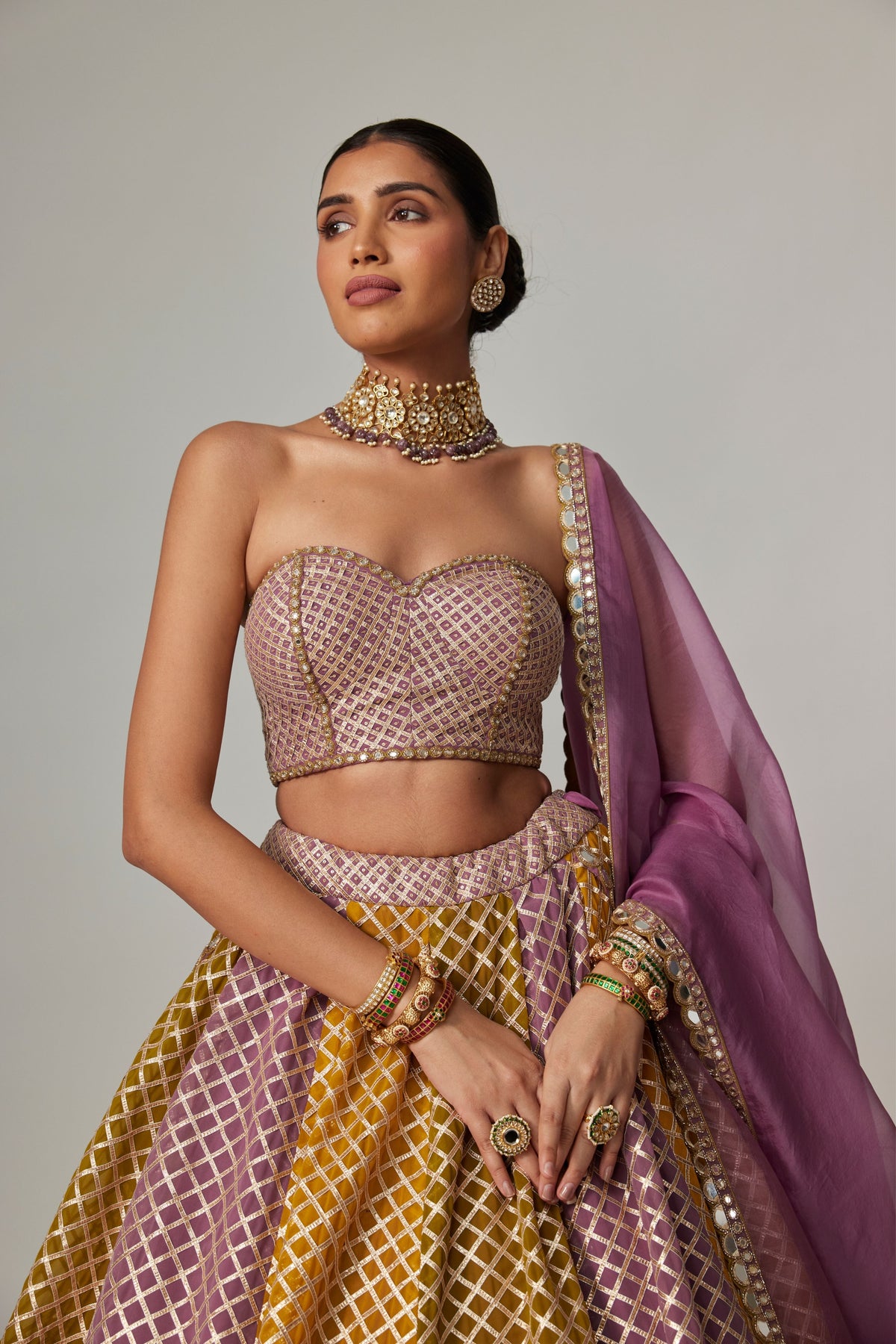 Mustard Multicolor Lehenga Set