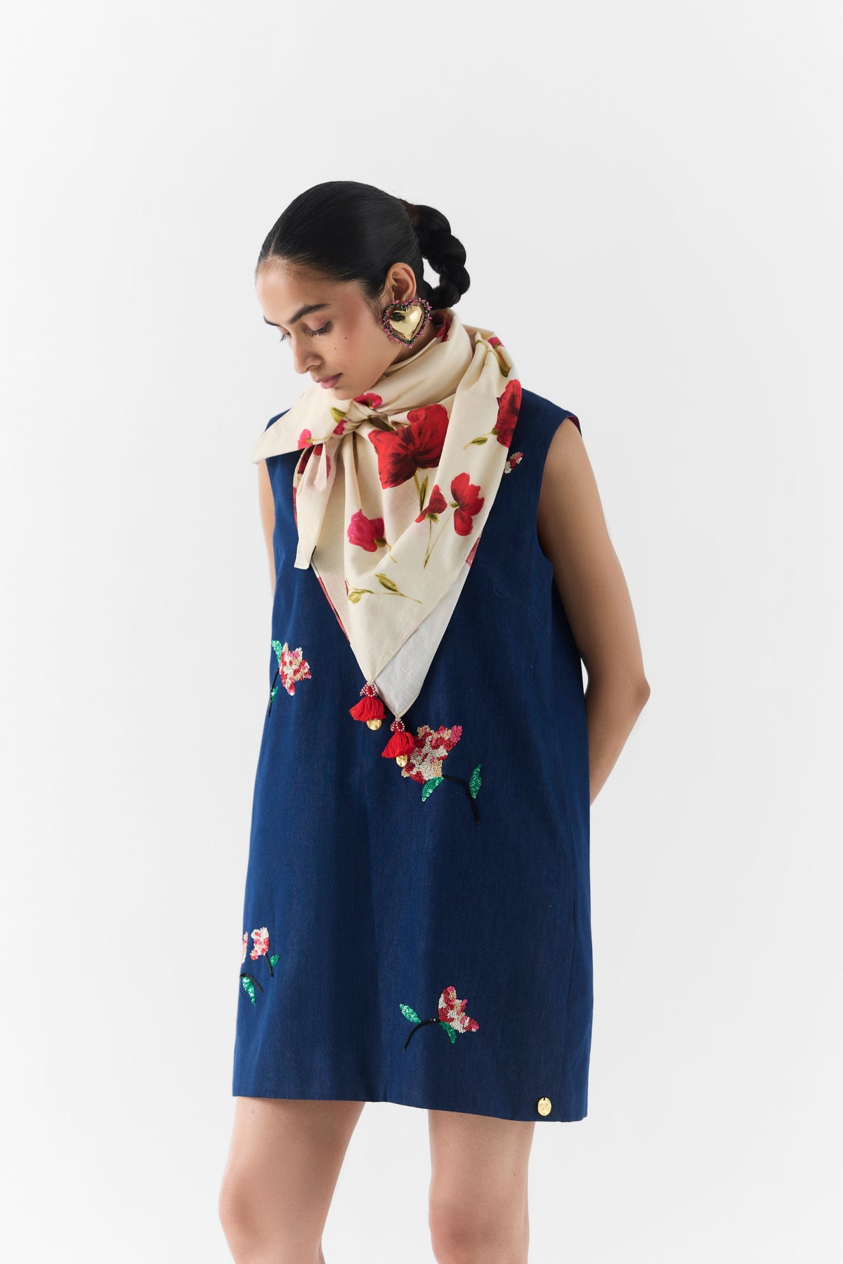 Rose Denim Dress