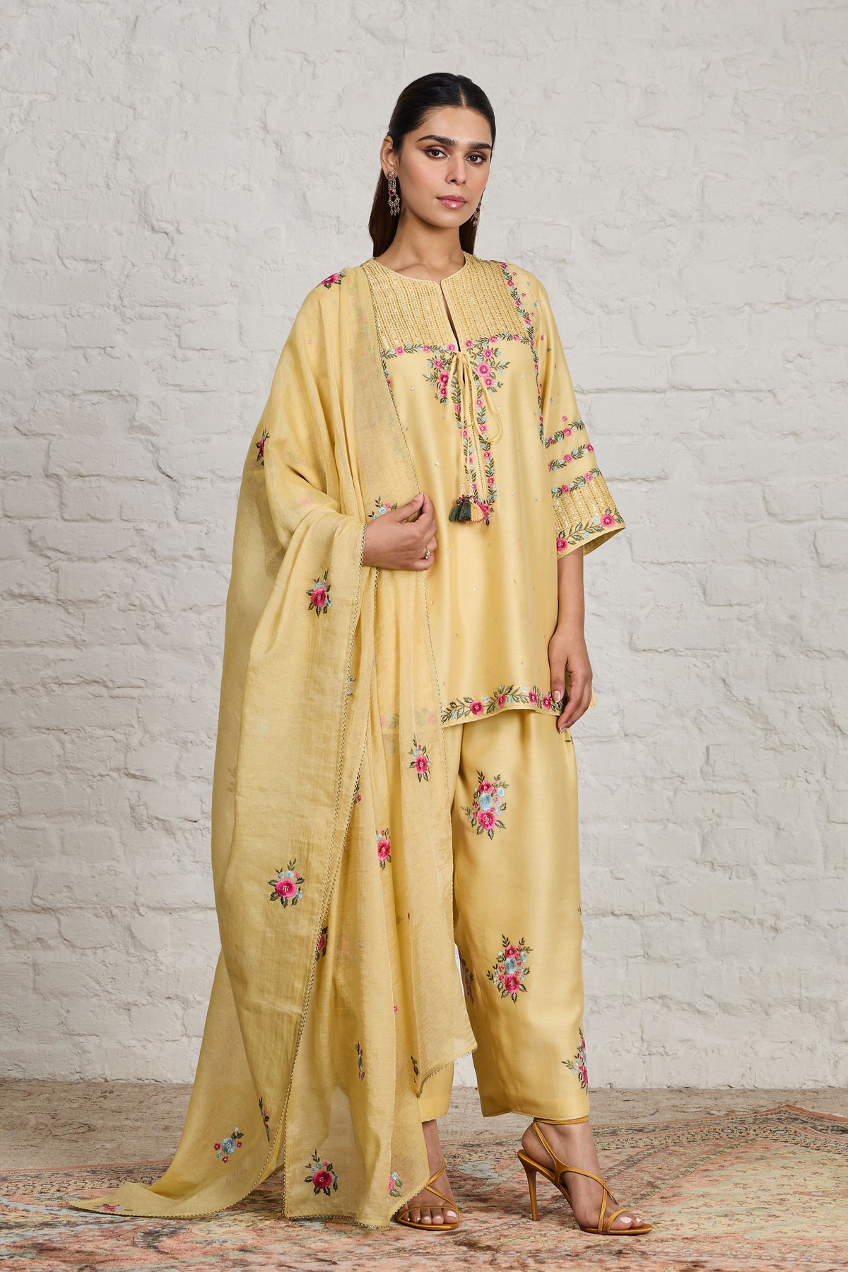 Annora Yellow Short Kurta Set