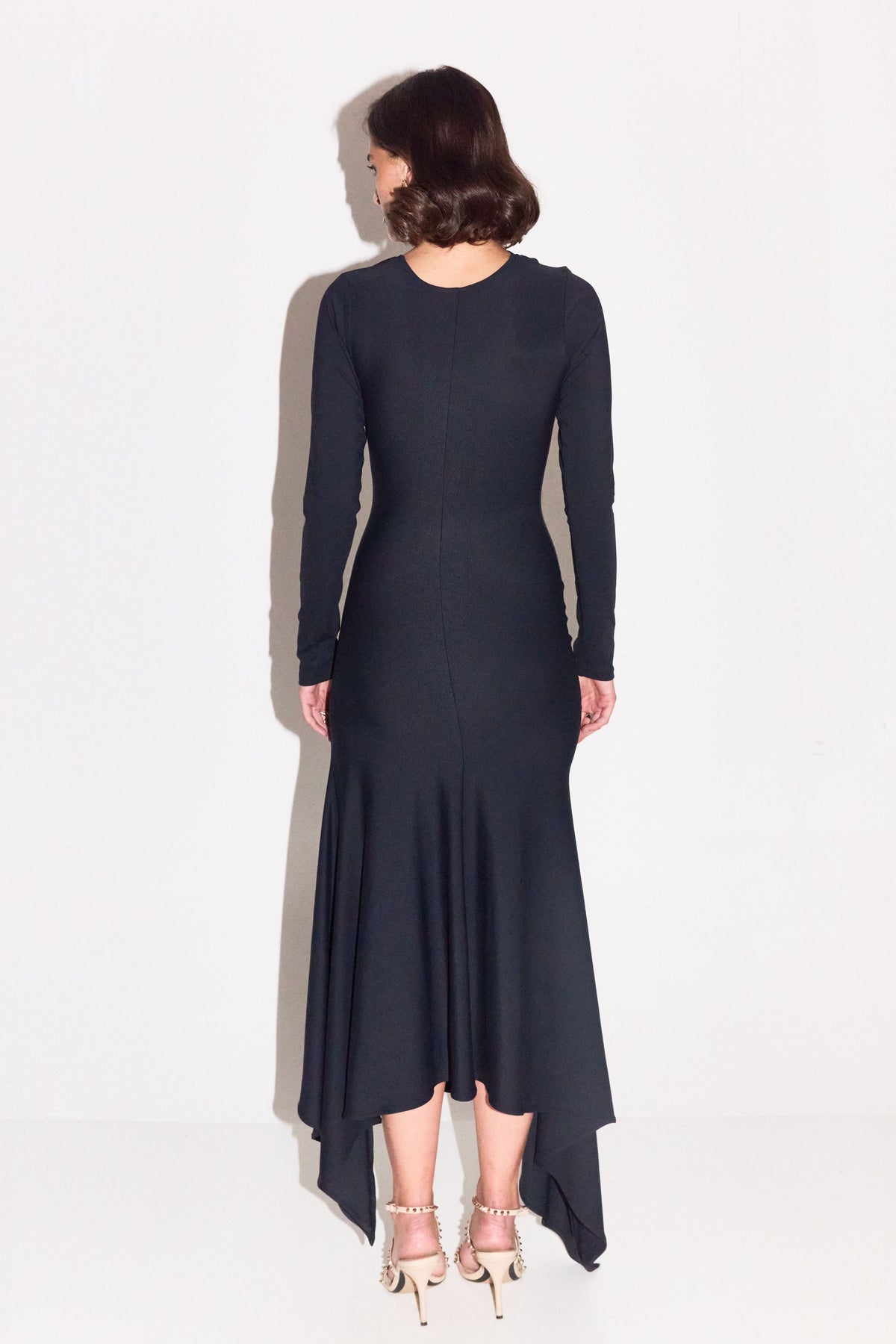 Allison Draped Black Dress