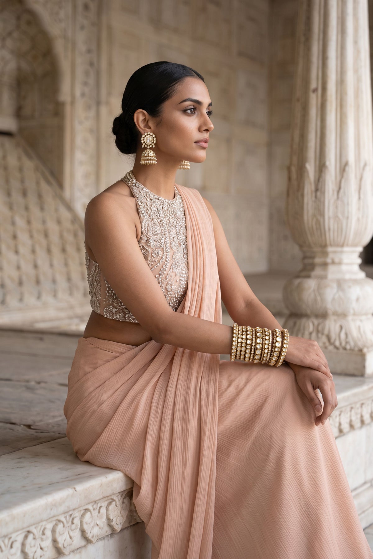 Roop Chhaya Draped Saree Set