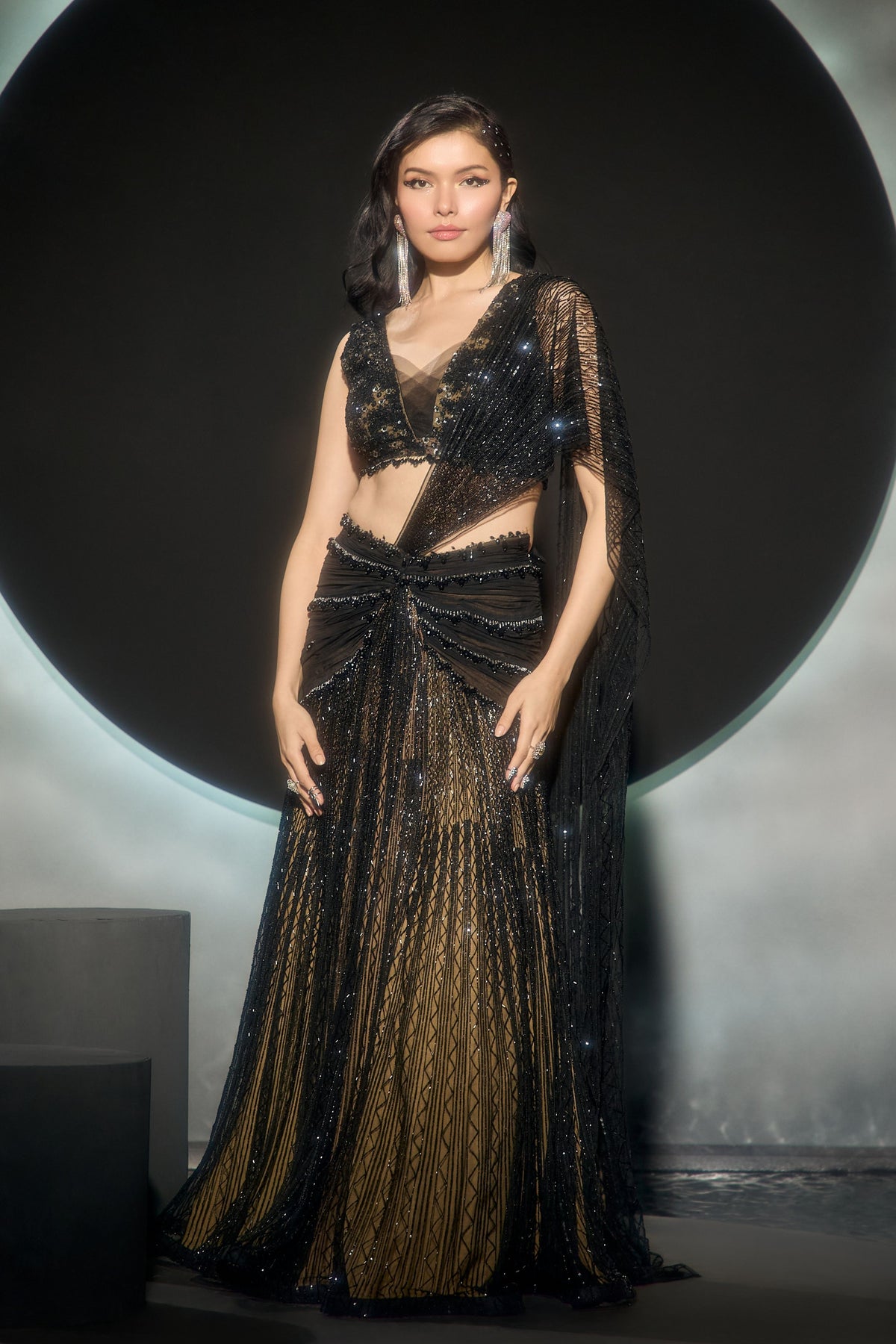 Lunaira Draped Saree Set