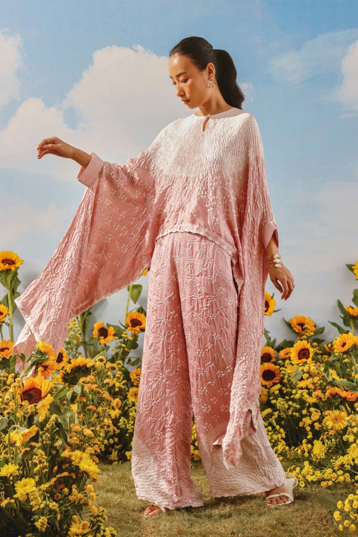 Shibori Bandhani Cape
