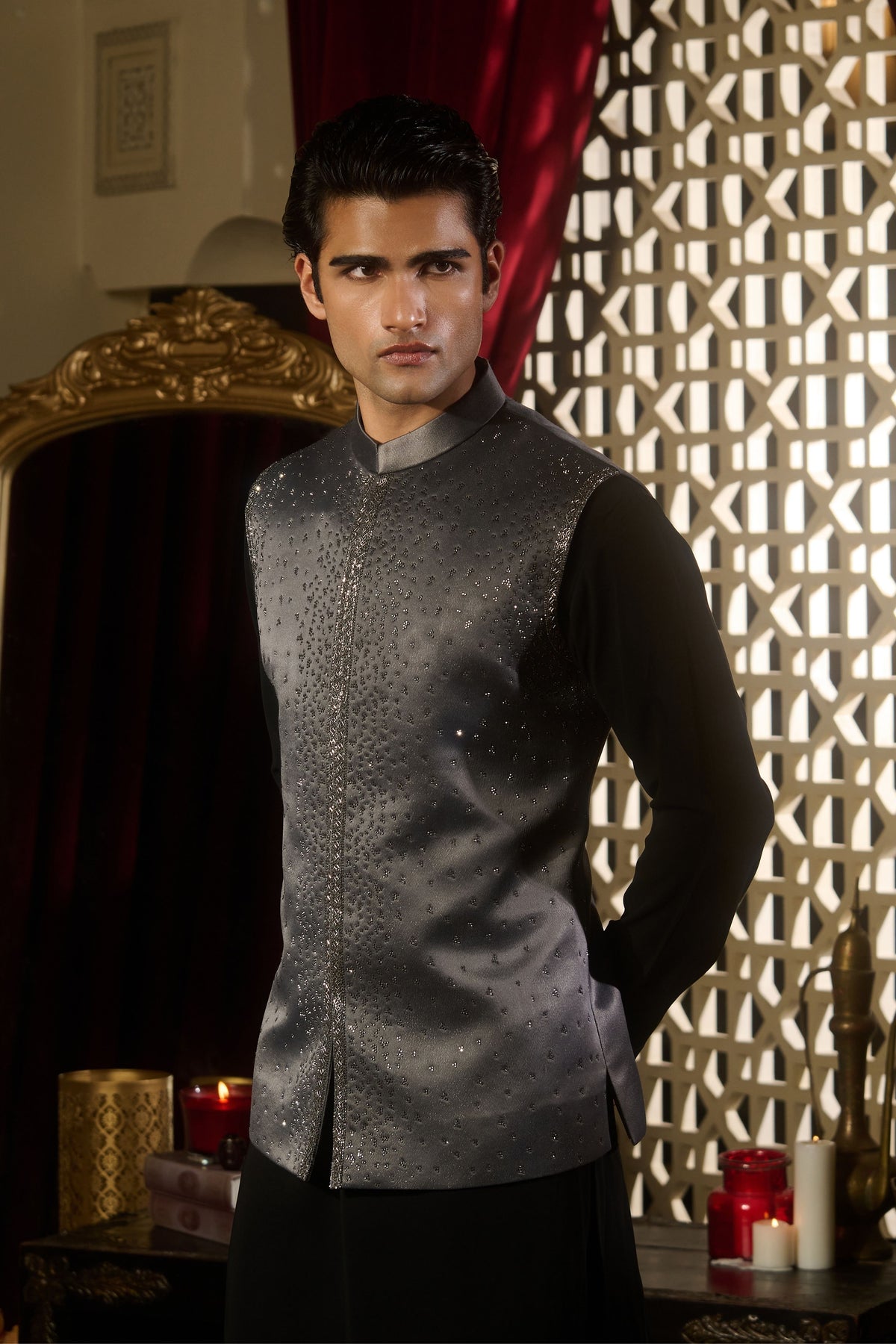 Halo Nehru Jacket Set