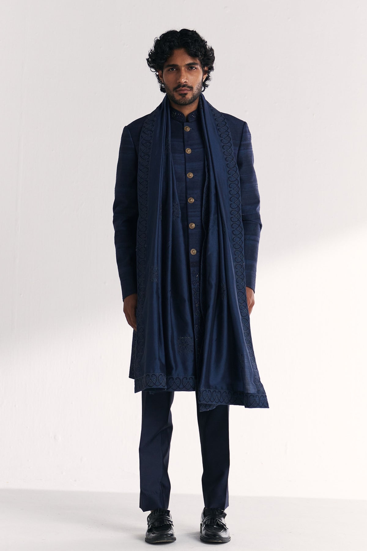 Jauhar Blue Achkan Set