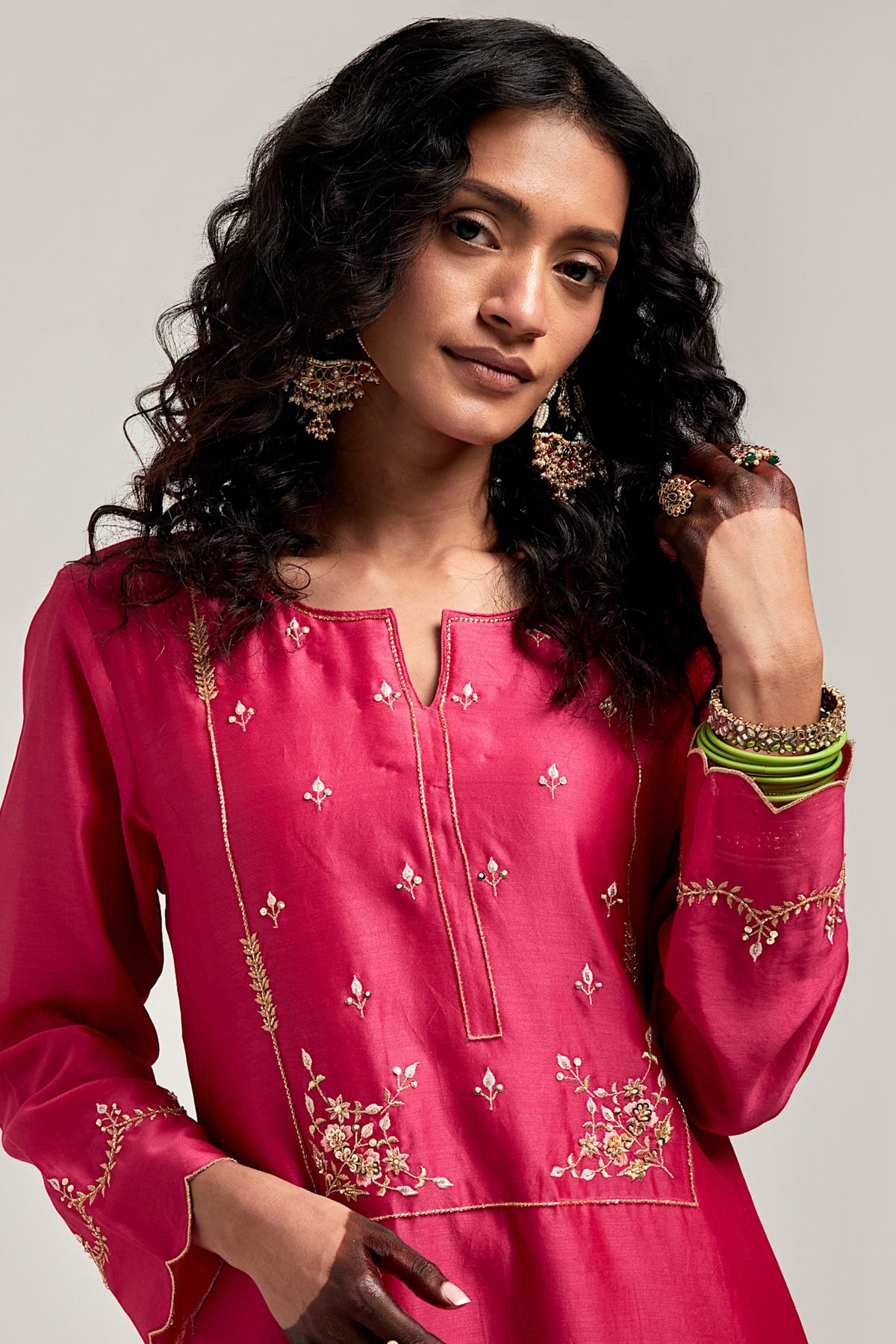 Fuchsia Kurta Set
