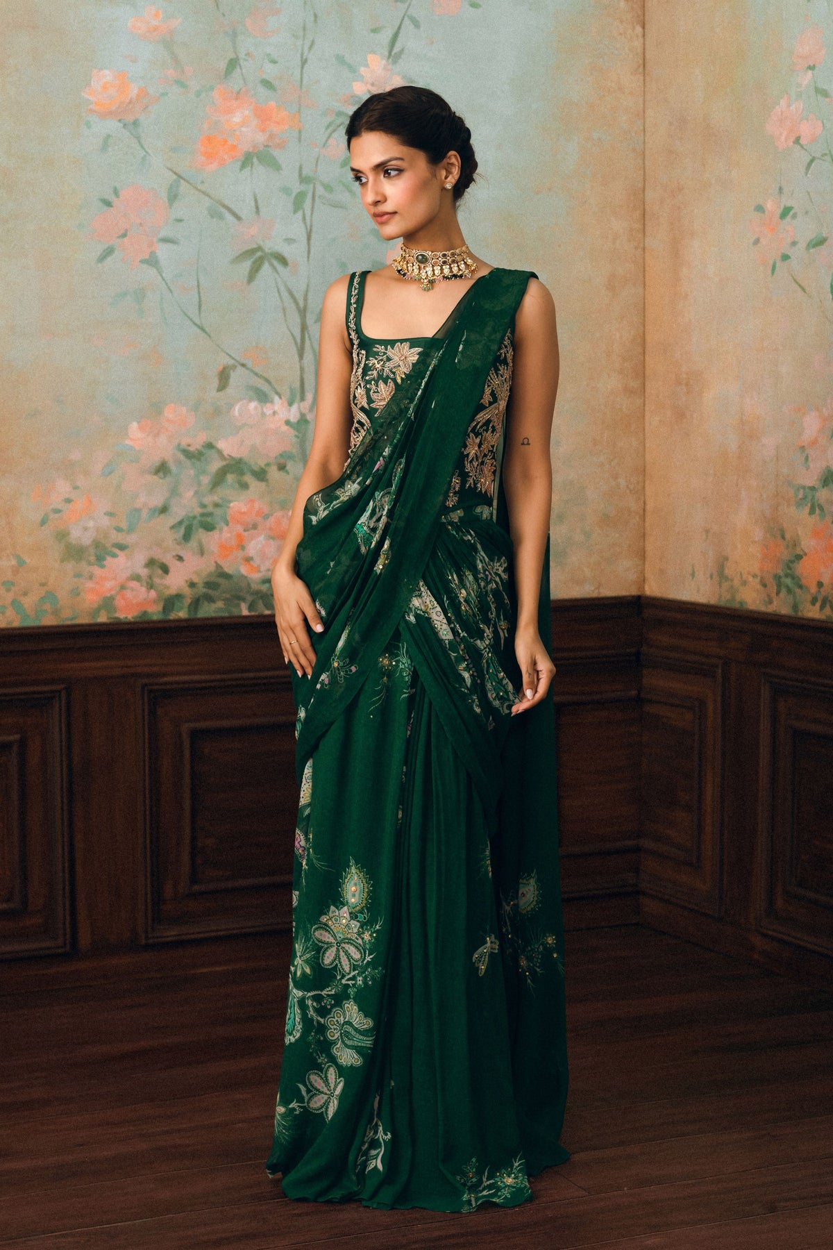 Sofia Draped Saree Set