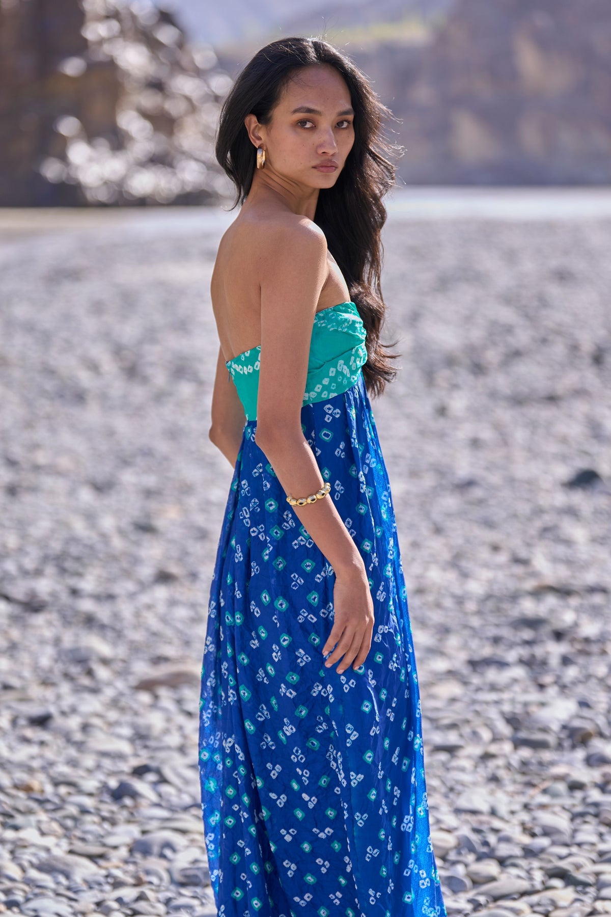 Bandhani Draped Dress