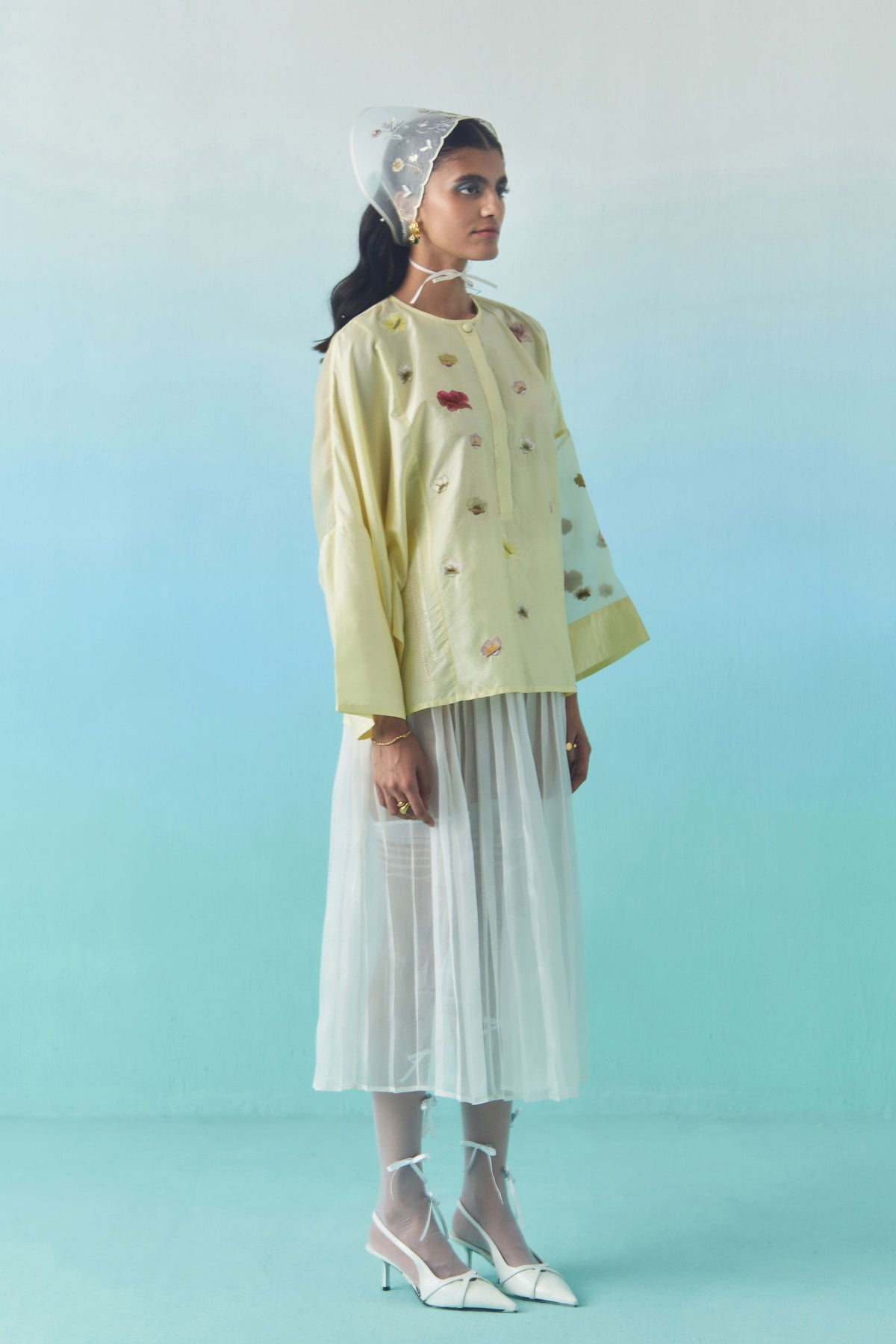 Lemon Poppy Flower Top